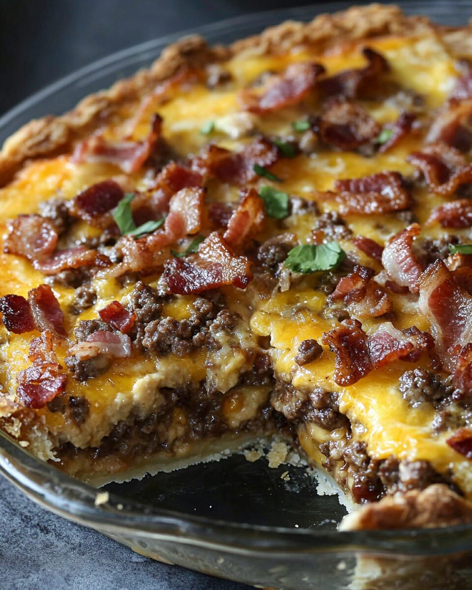 Carnivore Bacon Cheeseburger Pie