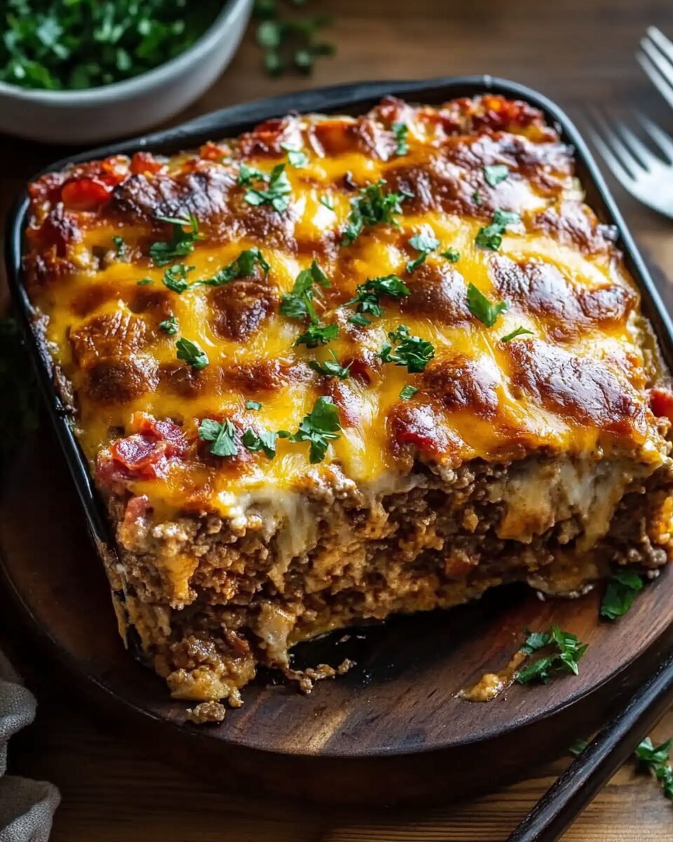 Cheesy Loaded Meatloaf Casserole
