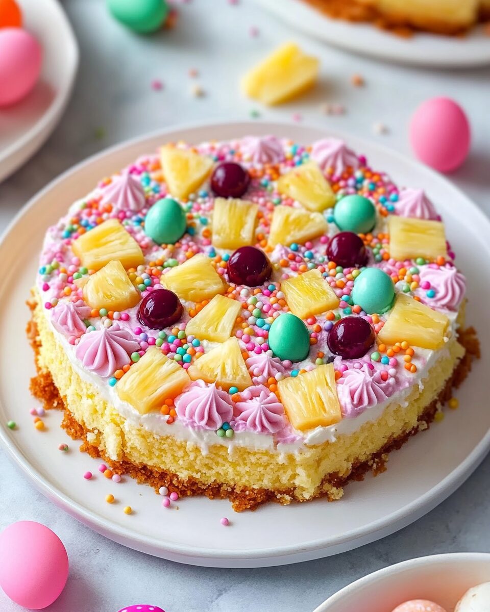 Moist Pineapple Easter Cake