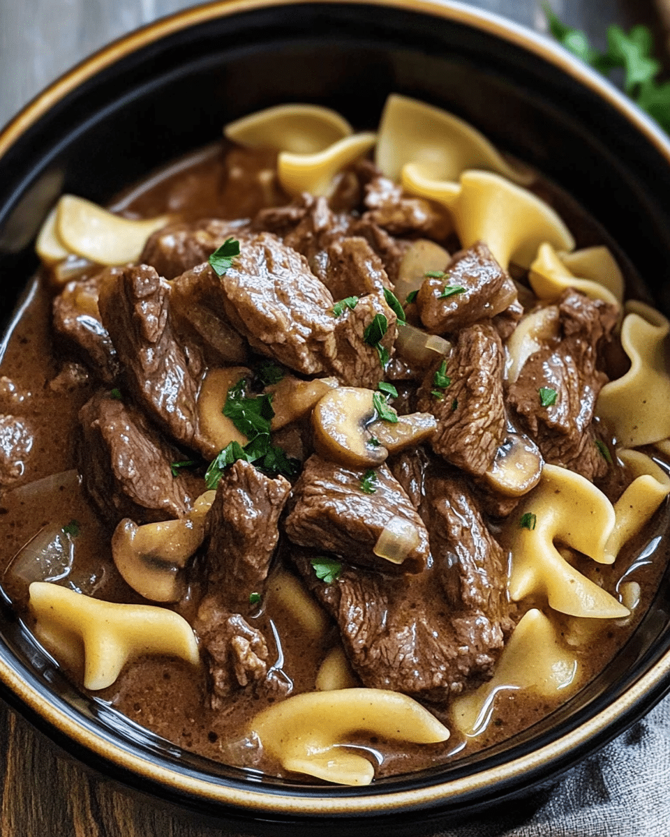 Slow Cooker Beef and Noodles