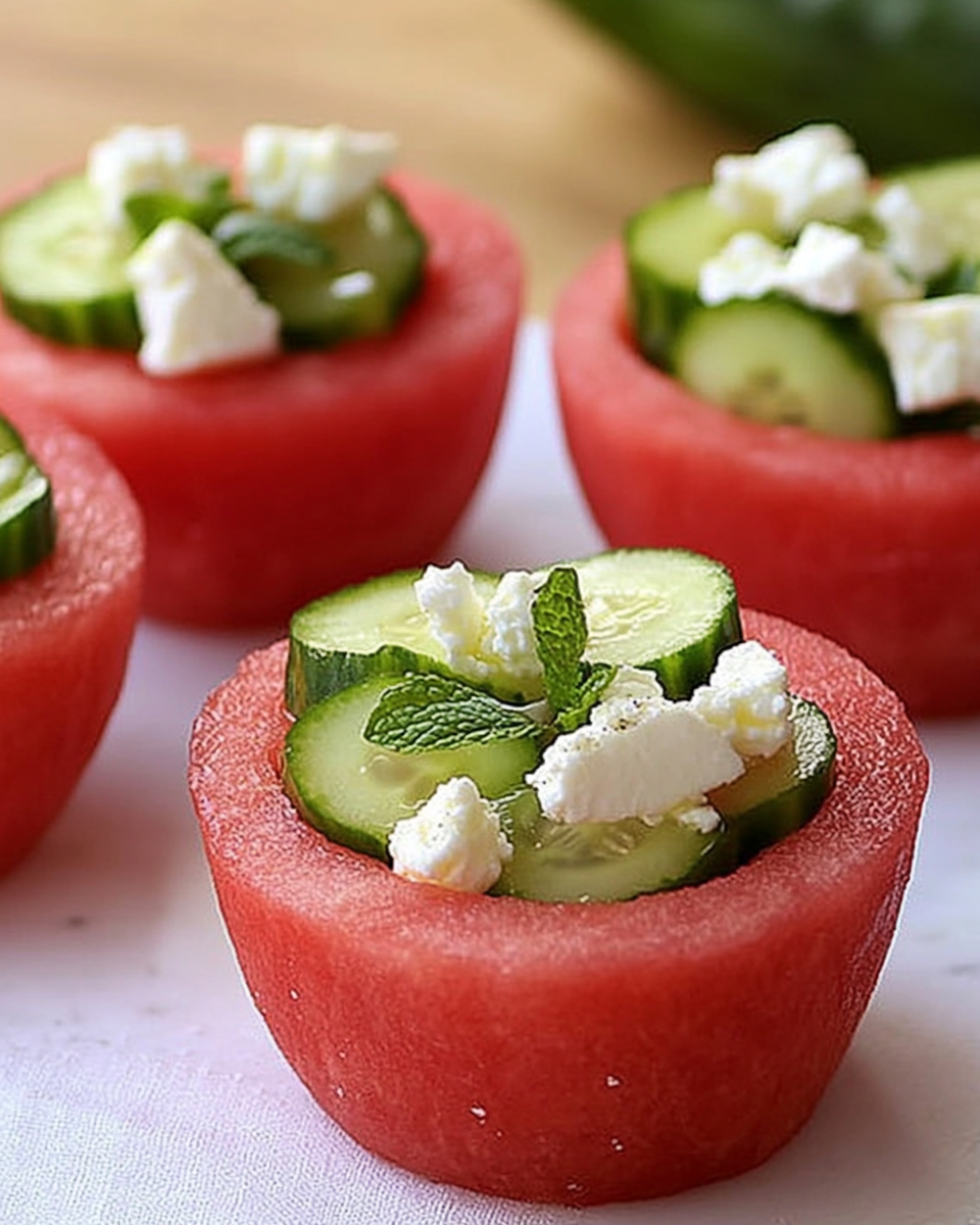 Watermelon Feta Salad Cups