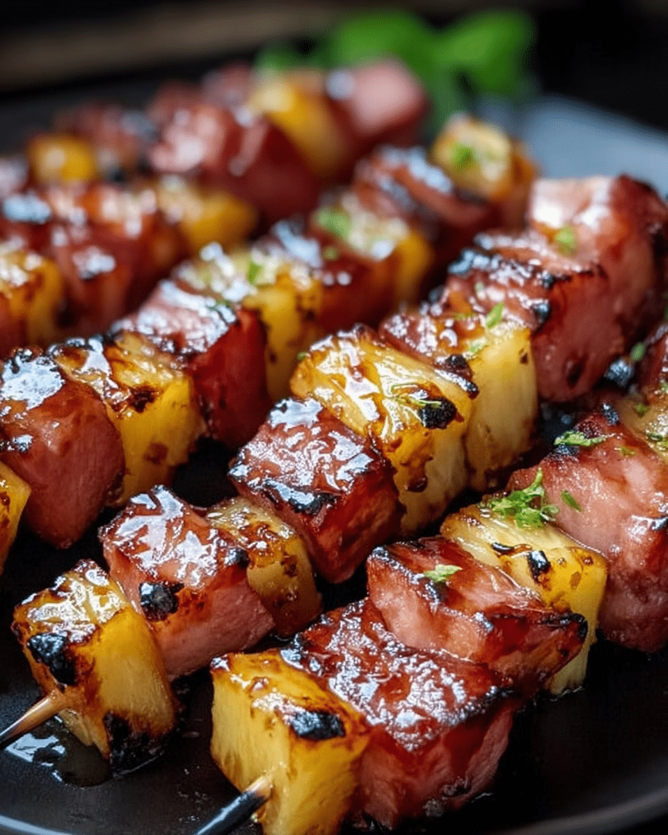 Hawaiian Ham and Pineapple Skewers