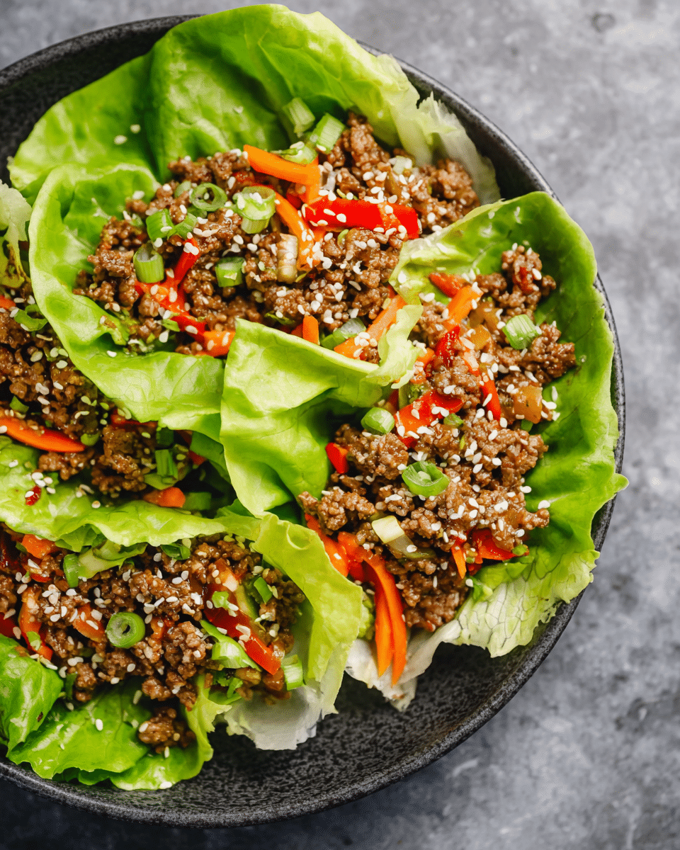 Ground Beef Lettuce Wraps