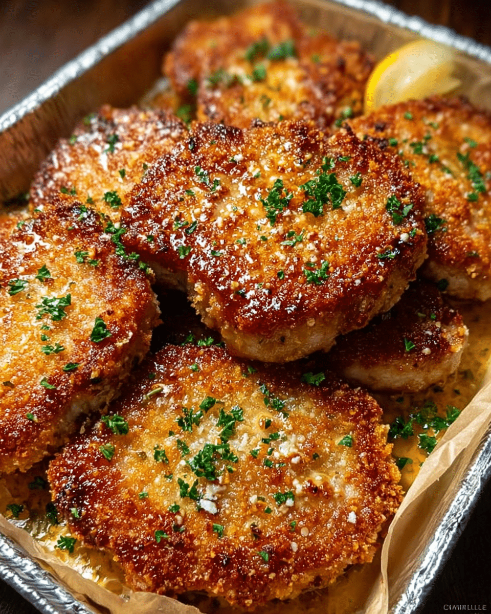 Crispy Parmesan Baked Pork Chops