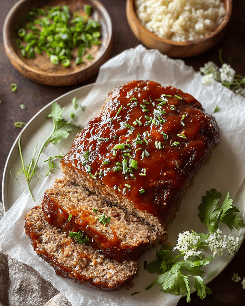 Vintage Meatloaf with Sweet & Spicy Glaze