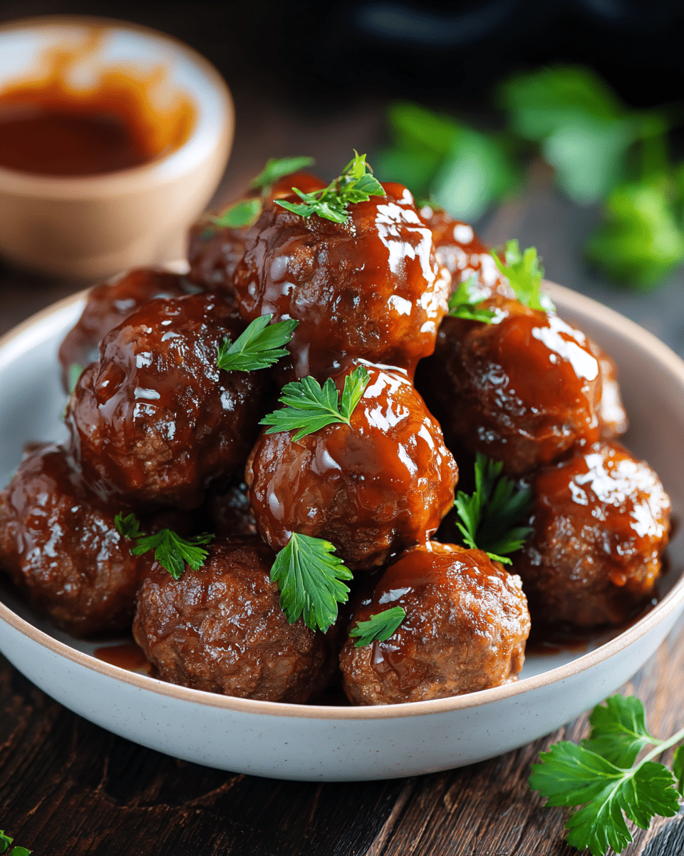 Honey BBQ Crockpot Meatballs
