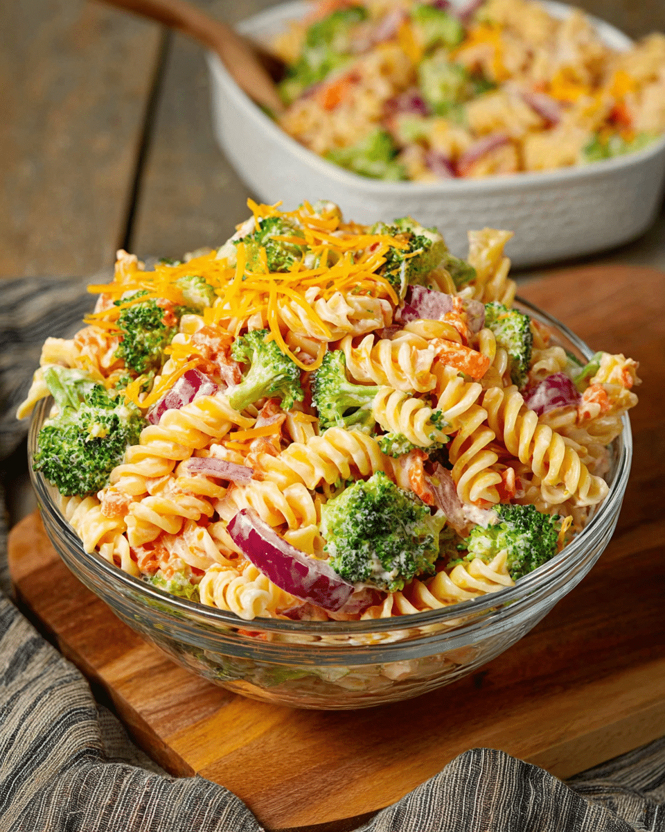 Broccoli Cheddar Pasta Salad