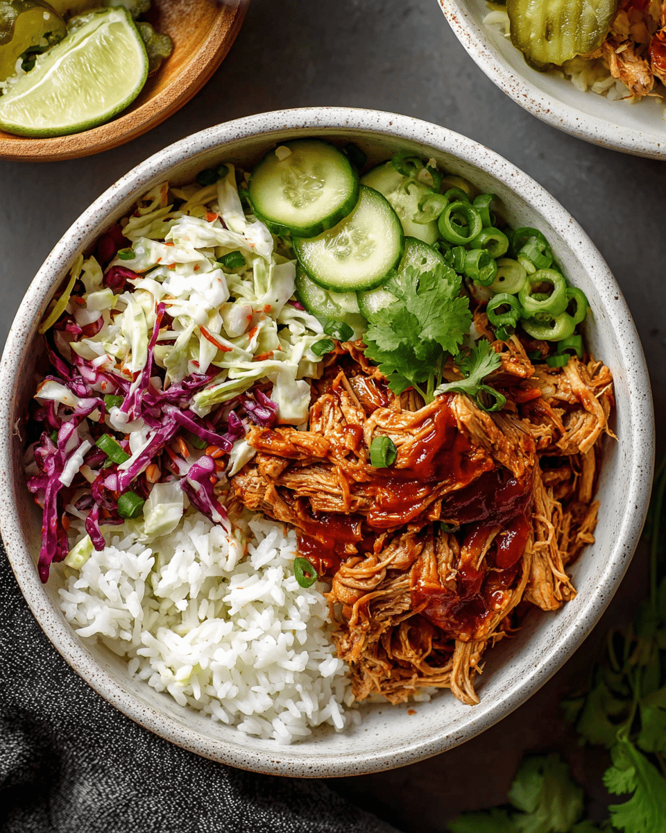 Crockpot Pulled Pork Bowls