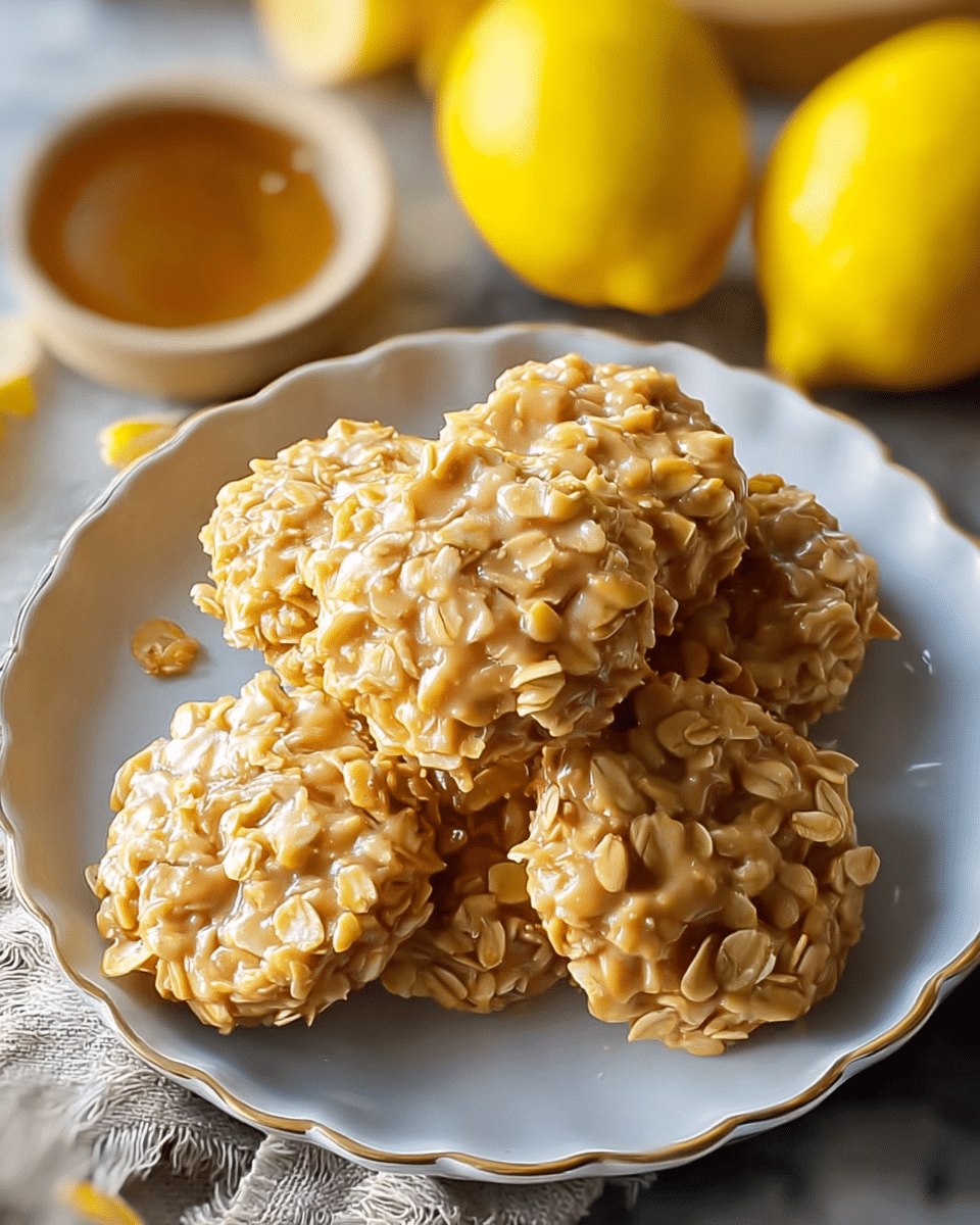 Lemon Oatmeal No-Bake Cookies