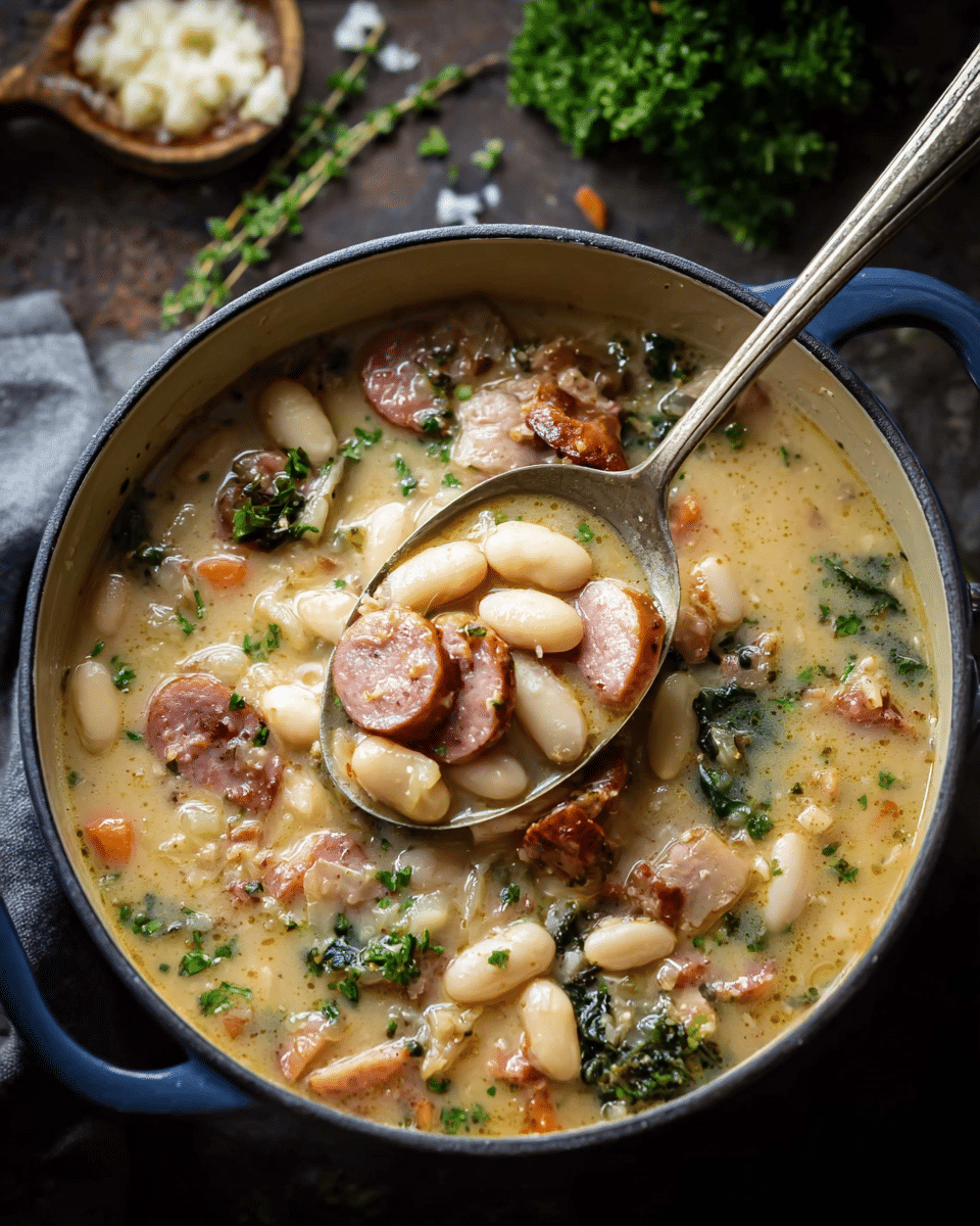 Creamy Bean Soup with Kielbasa