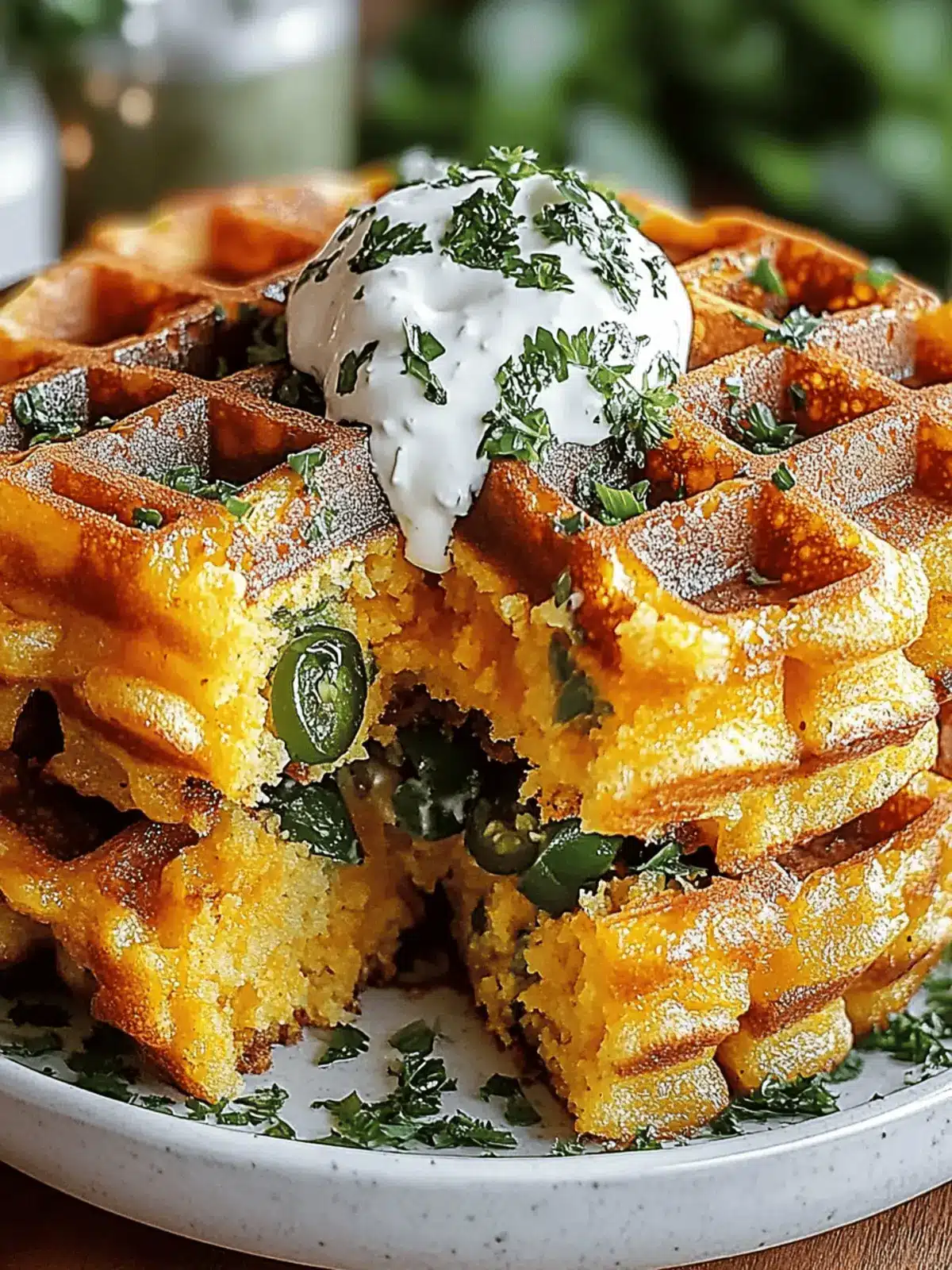 Cheddar Jalapeño Cornbread Waffles: Your New Favorite Brunch! 5 Cheddar Jalapeño Cornbread Waffles