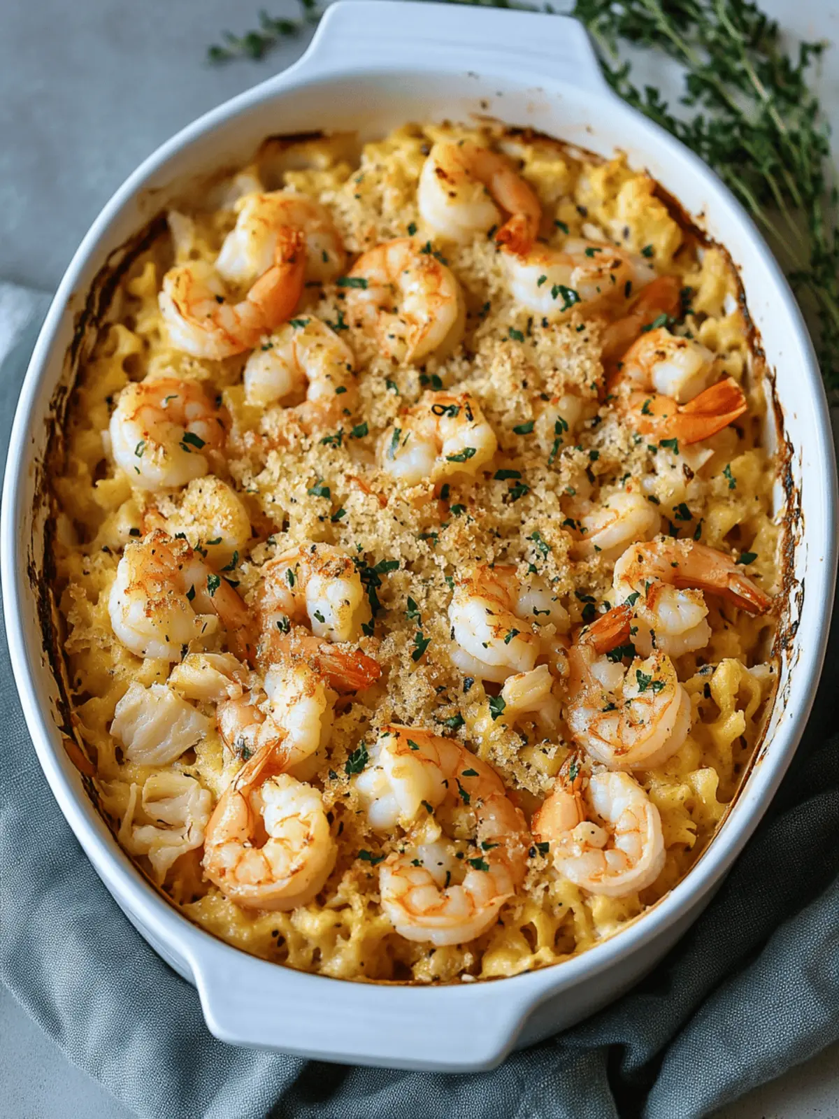 Crab and Shrimp Casserole: A Comforting Seafood Delight