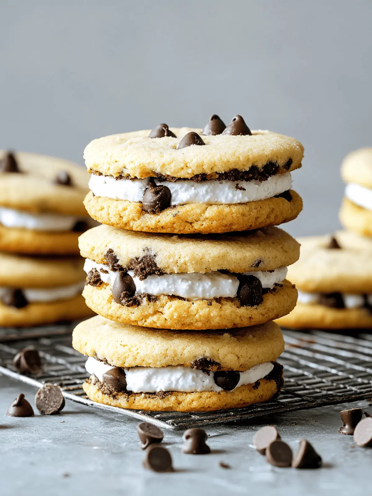 Irresistible Chocolate Chip Sandwich Cookies with Buttercream Bliss 2 Chocolate Chip Sandwich Cookies