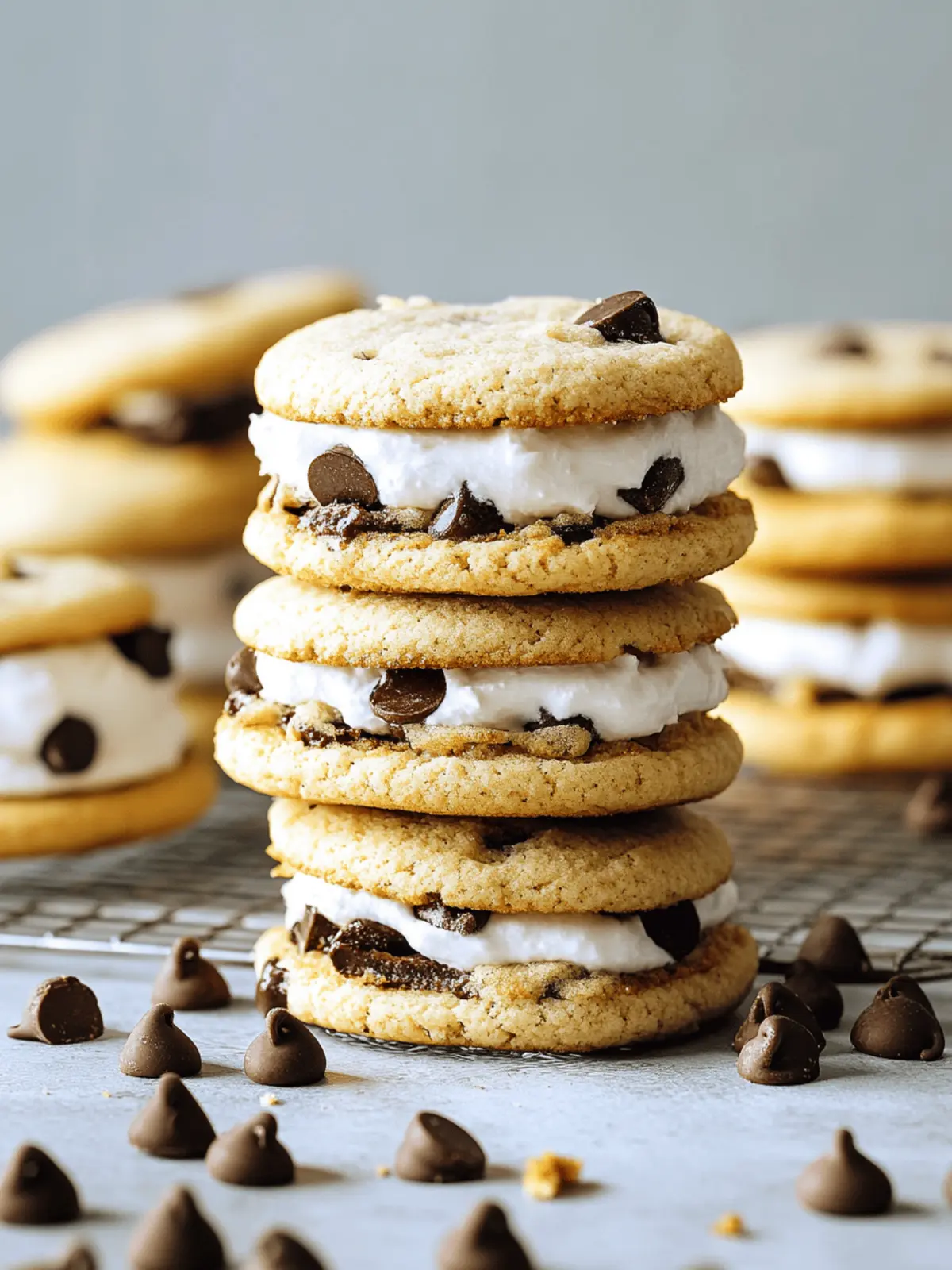 Irresistible Chocolate Chip Sandwich Cookies with Buttercream Bliss 3 Chocolate Chip Sandwich Cookies