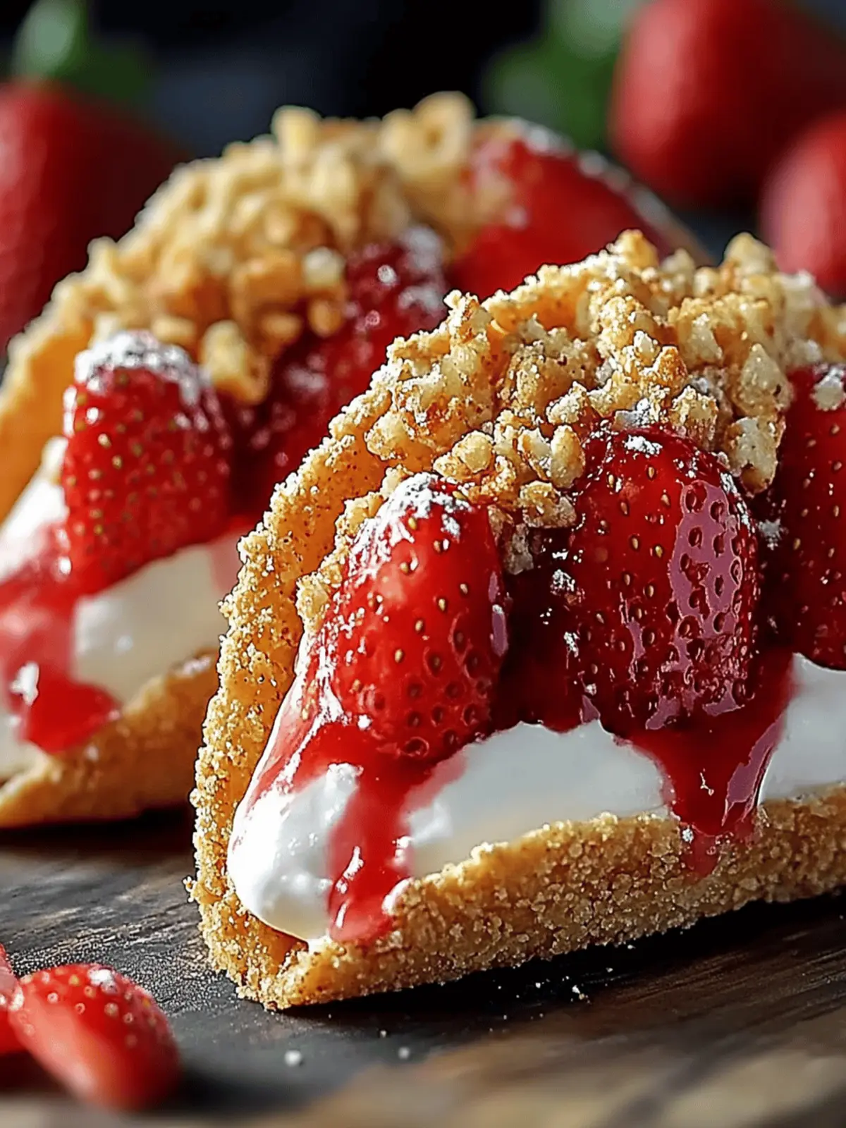 Strawberry Crunch Cheesecake Tacos: Easy No-Bake Bliss 4 Strawberry Crunch Cheesecake Tacos