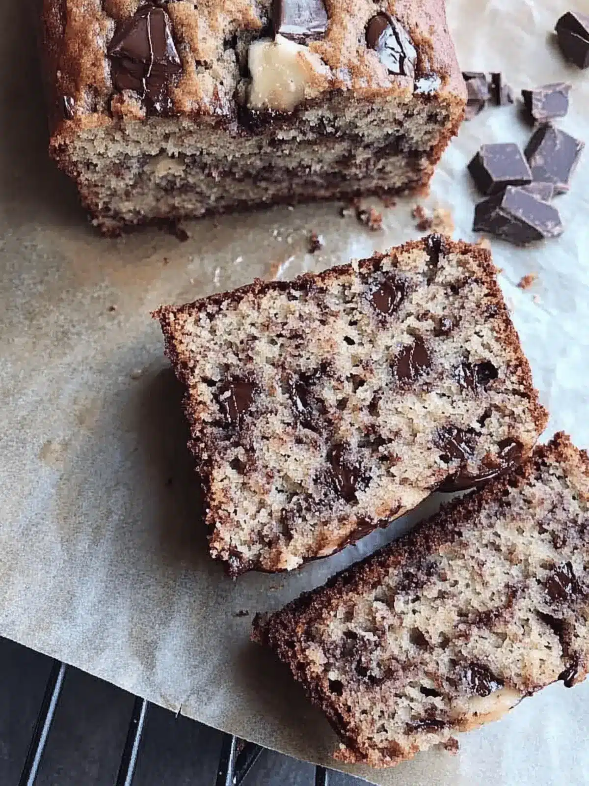 Irresistibly Moist Chocolate Chunk Banana Bread Recipe 2 Chocolate chunk banana bread