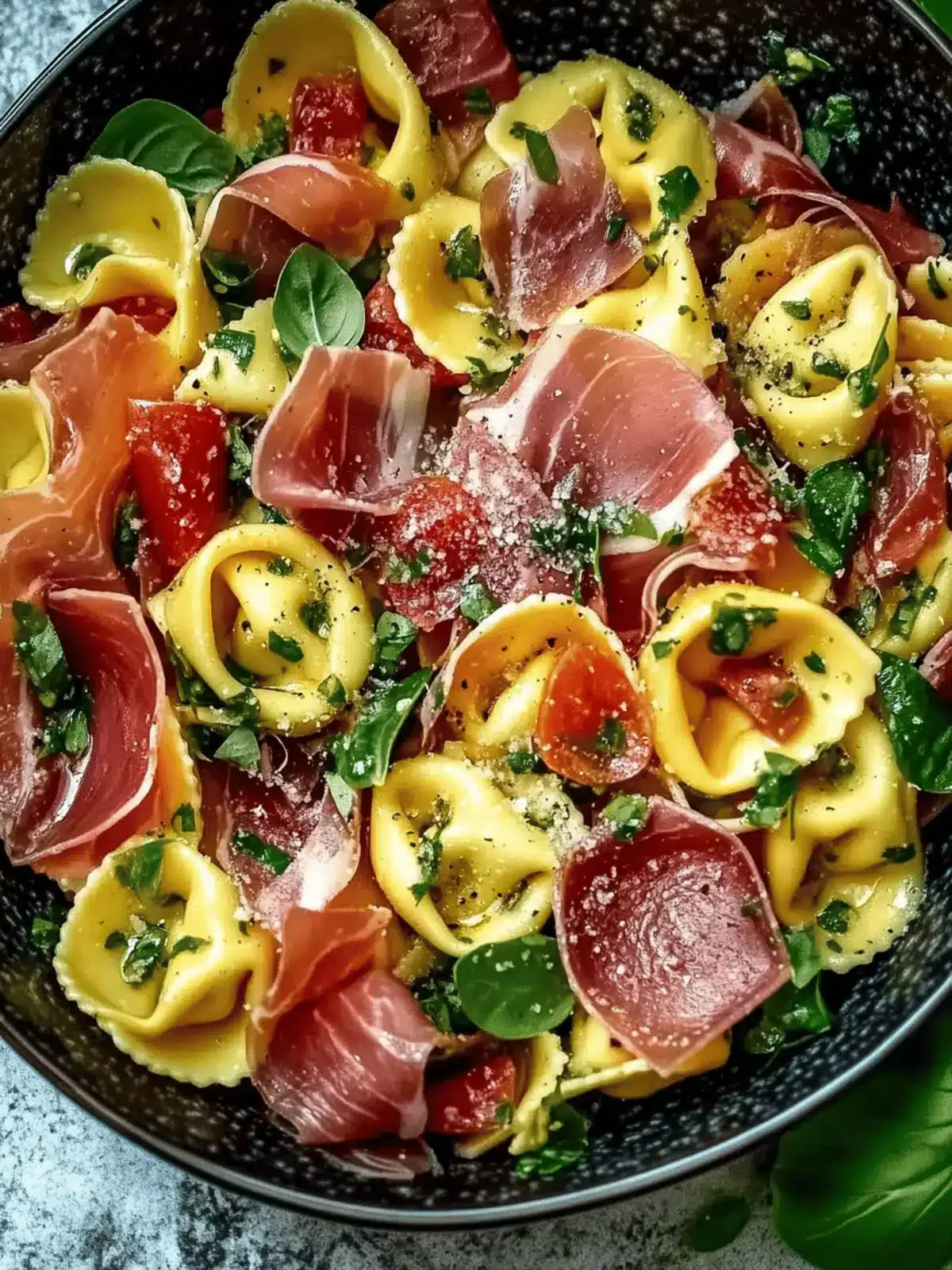 Fresh Tortellini Pasta Salad with Prosciutto for Summer Bliss 2 Fresh Tortellini Pasta Salad with Prosciutto for Summer Bliss