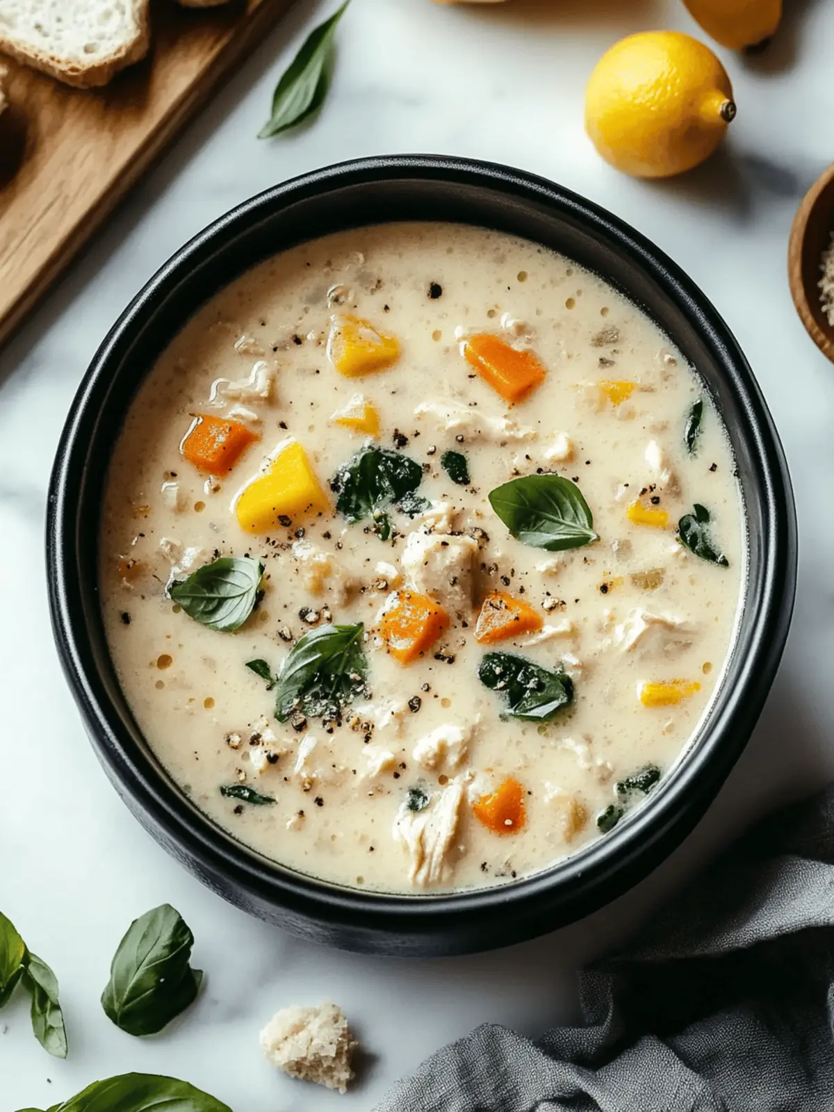 Creamy Italian Ground Chicken Soup for Cozy Nights In 4 Creamy Italian Ground Chicken Soup