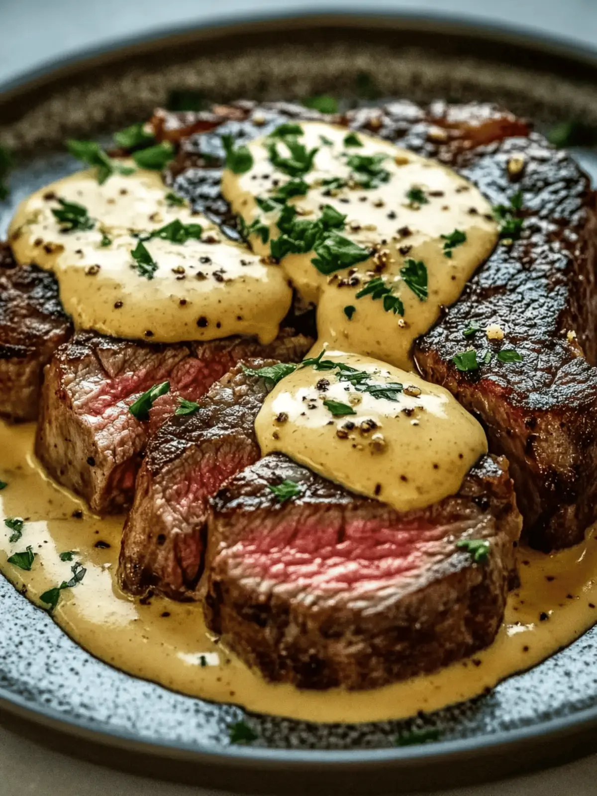 Savor Juicy Steak with Creamy Garlic Sauce Tonight! 3 Juicy Steak with Creamy Garlic Sauce