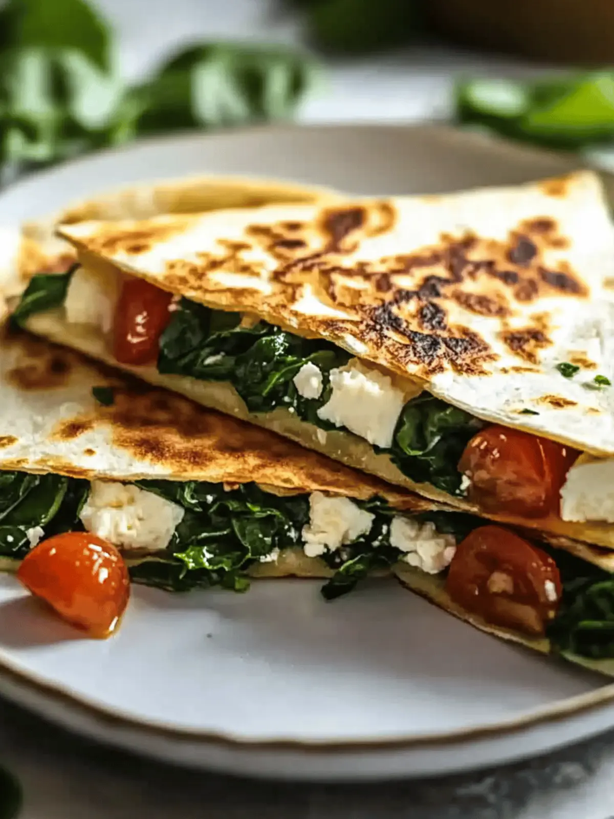 Spinach and Feta Quesadillas for a Flavor-Packed Twist 2 Spinach and Feta Quesadillas