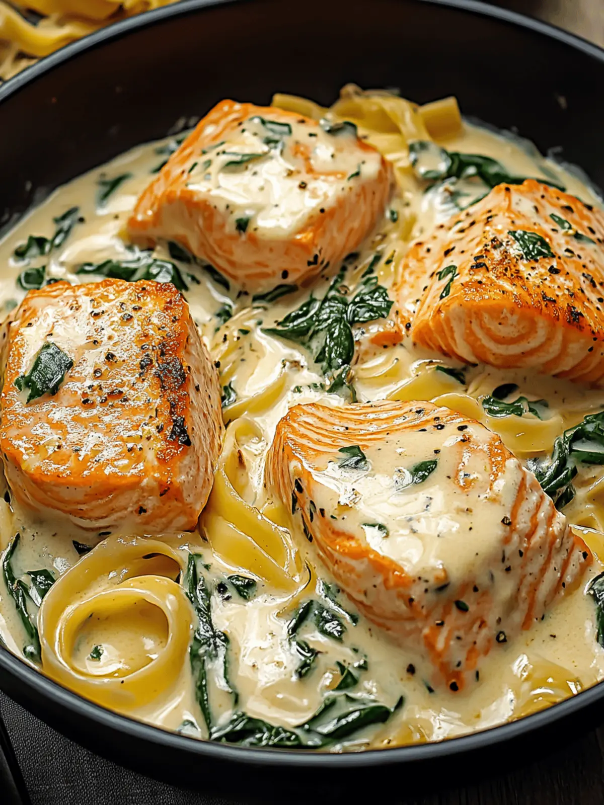 Creamy Salmon Florentine