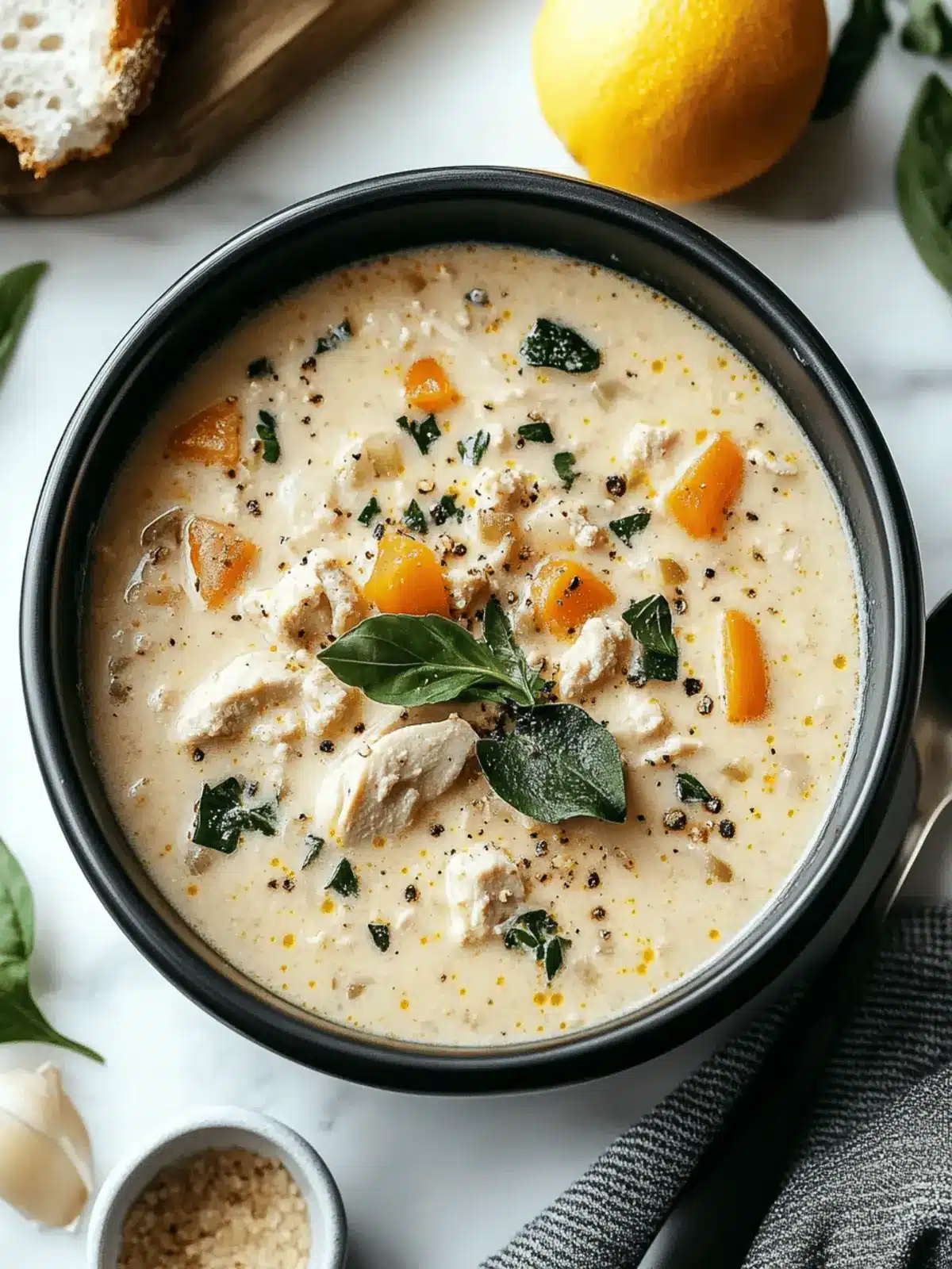 Creamy Italian Ground Chicken Soup for Cozy Nights In 3 Creamy Italian Ground Chicken Soup