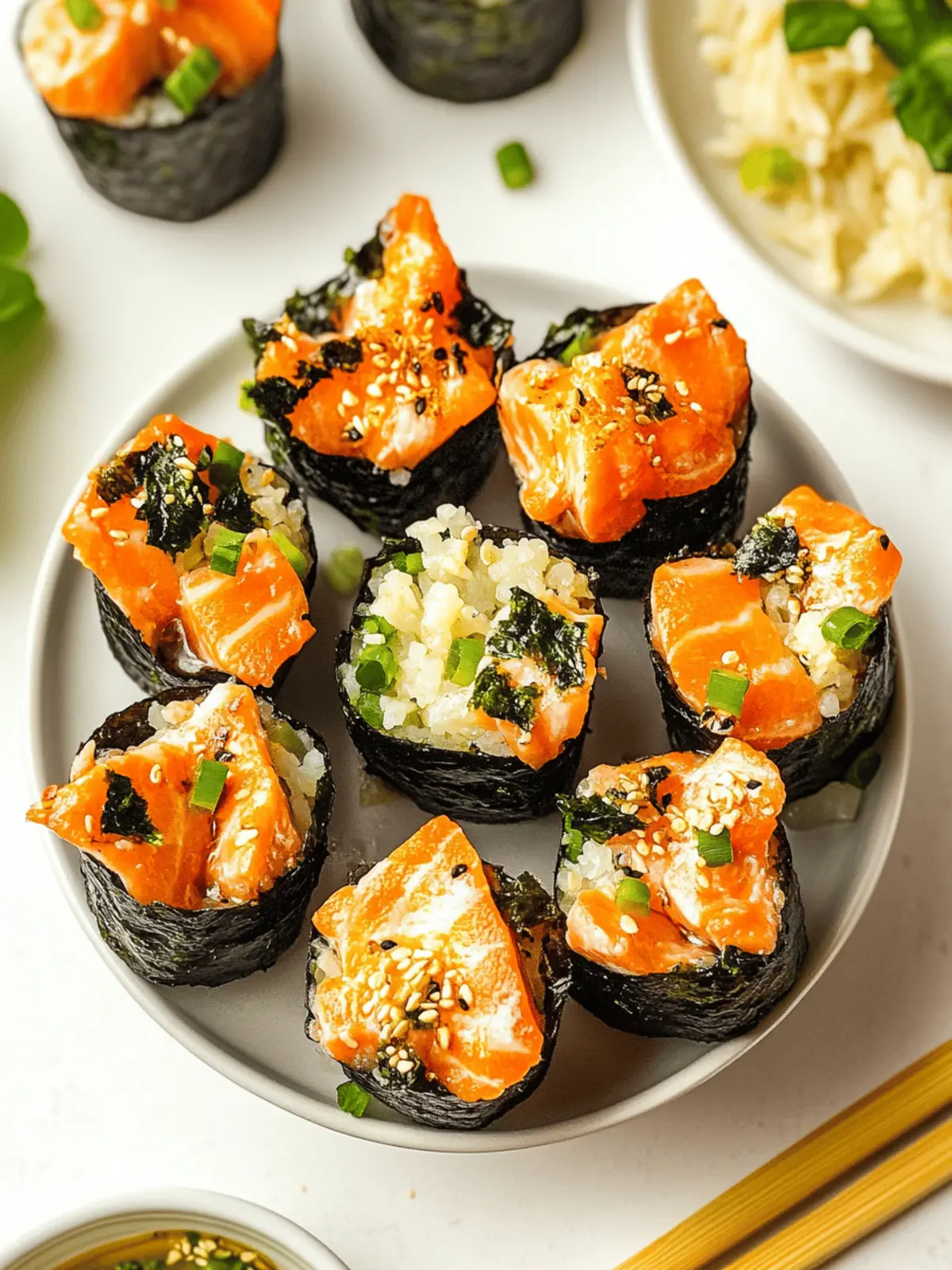 Baked Salmon Sushi Cups You’ll Love for Easy Party Snacking 5 Baked Salmon Sushi Cups
