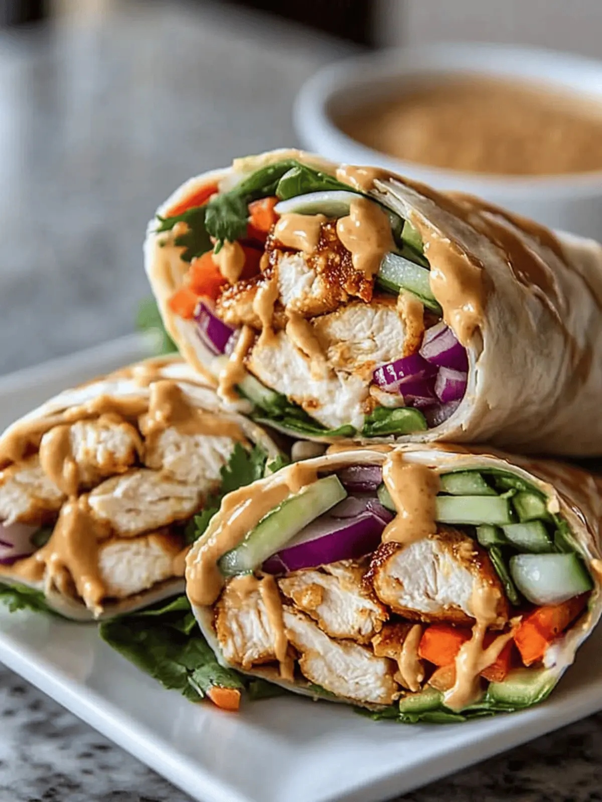 Quick Thai Peanut Chicken Wraps That Will Wow Your Tastebuds 2 Thai Peanut Chicken Wraps