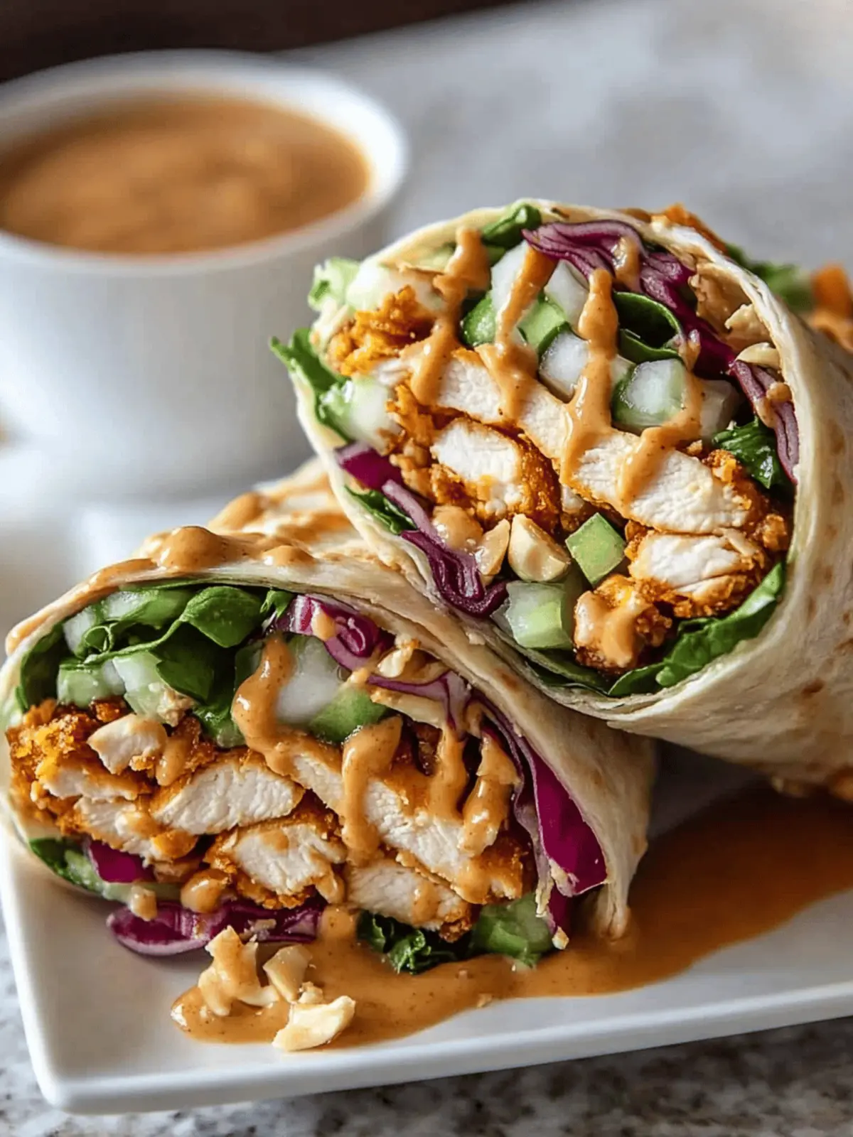 Quick Thai Peanut Chicken Wraps That Will Wow Your Tastebuds 3 Thai Peanut Chicken Wraps