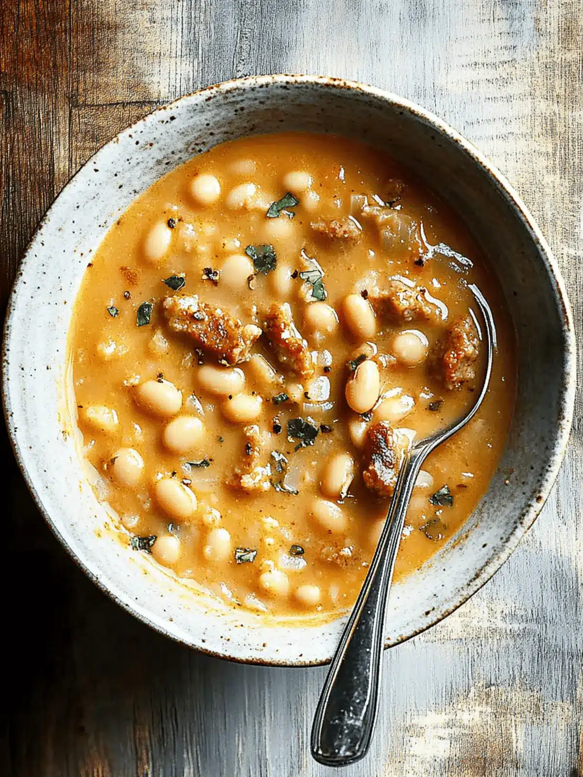 Hearty Creamy Bean Soup with Sausage in Just 30 Minutes 2 Creamy Bean Soup with Sausage