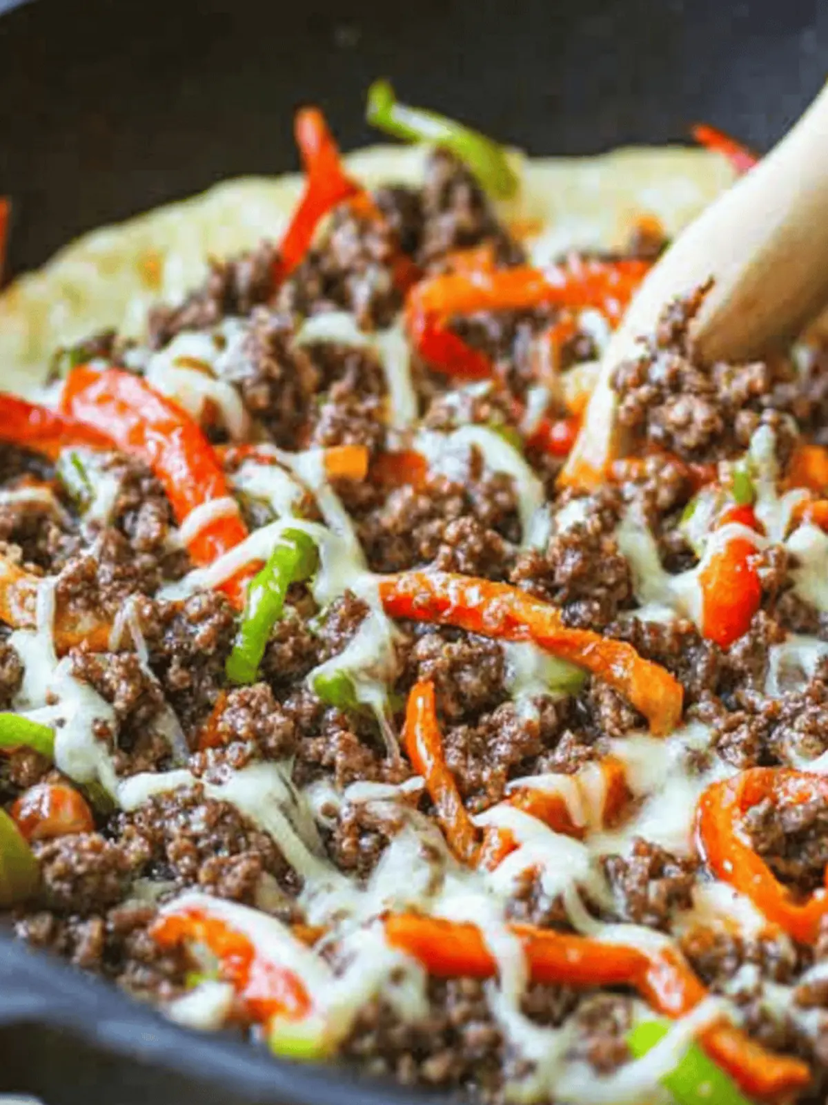 Keto Low Carb Cheesesteak Ground Beef Skillet in 30 Minutes 4 Low Carb Cheesesteak Ground Beef