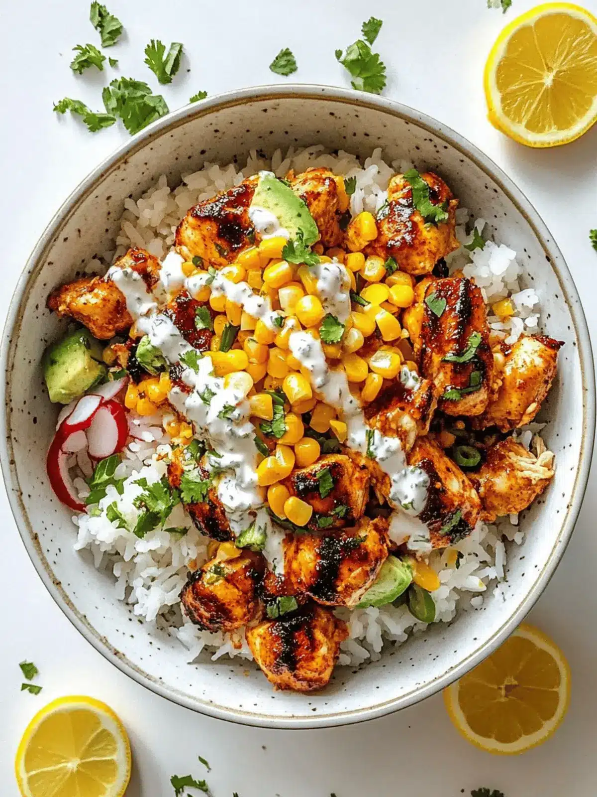 Savory Street Corn Chicken Rice Bowl for Ultimate Flavor Boost 5 Street Corn Chicken Rice Bowl