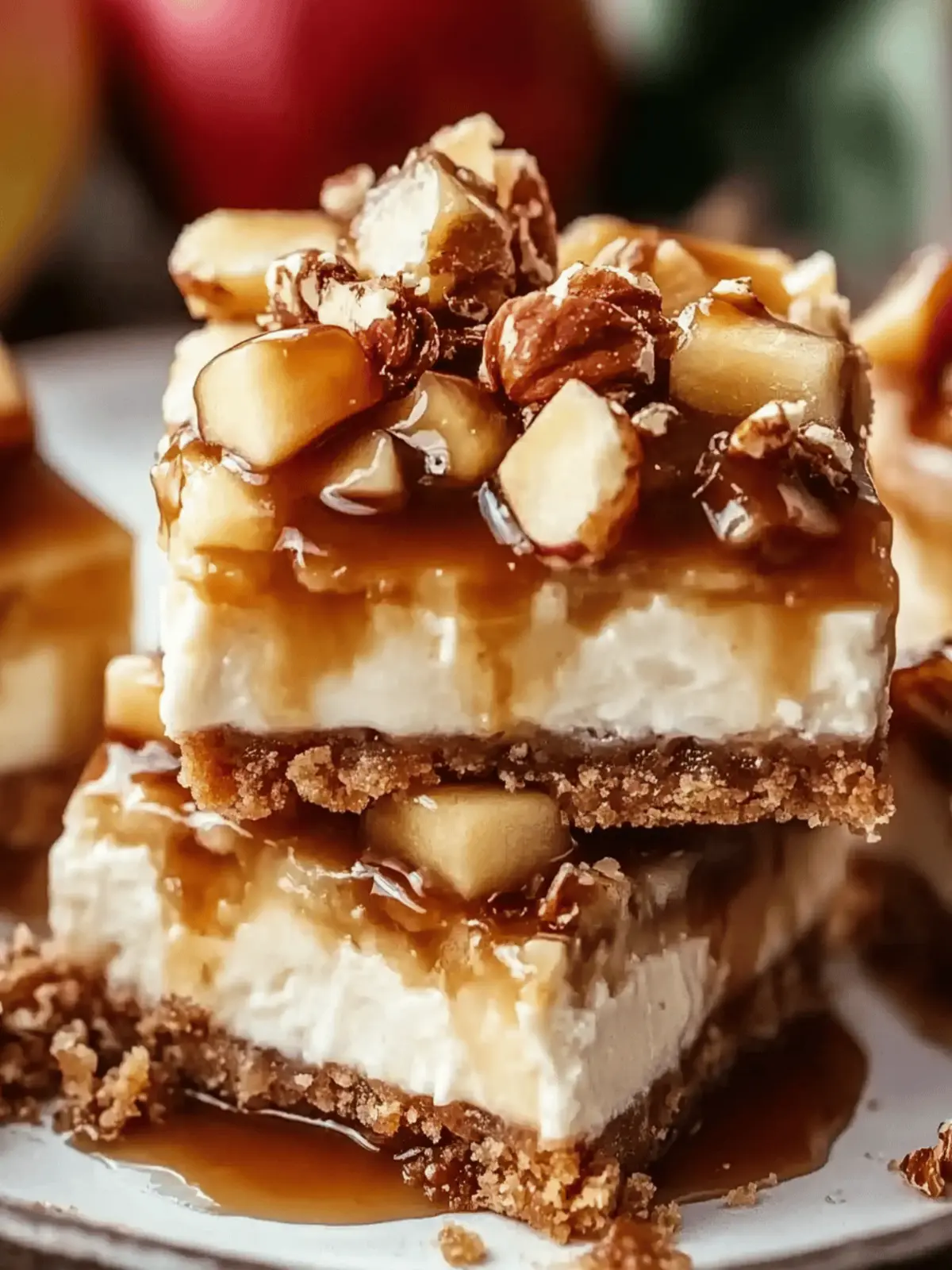 Caramel Apple Cheesecake Bars You Can't Resist Making 3 Caramel Apple Cheesecake Bars