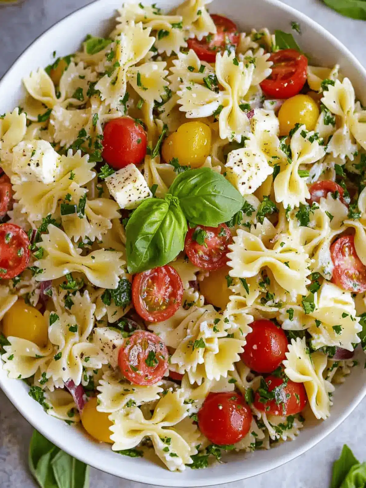 Bow Tie Pasta Salad: Fresh Veggies with Zesty Pesto Perfection 4 Bow Tie Pasta Salad