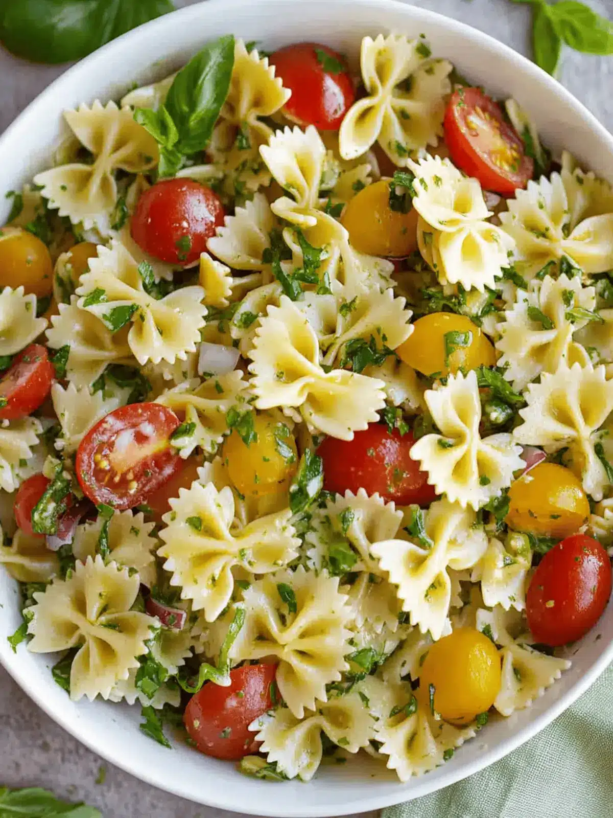 Bow Tie Pasta Salad: Fresh Veggies with Zesty Pesto Perfection 5 Bow Tie Pasta Salad