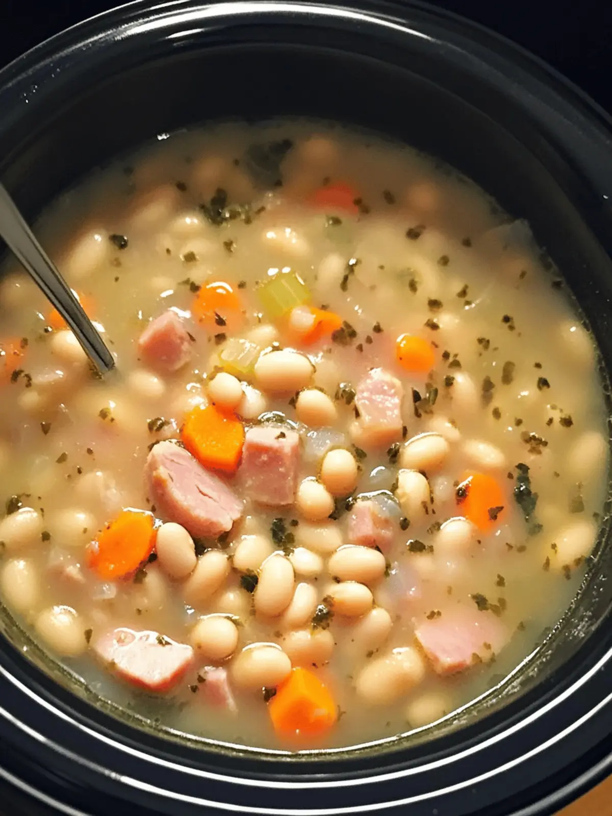 Crockpot White Bean and Ham Soup for Cozy Family Nights 2 Crockpot White Bean and Ham Soup