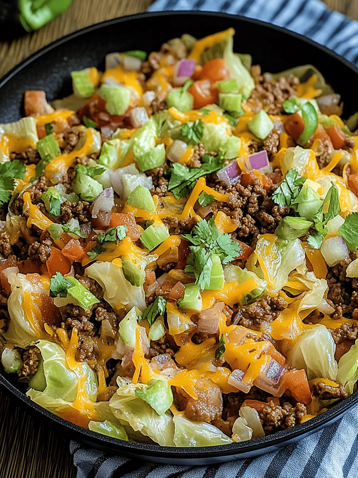 Savory Tex Mex Ground Beef Cabbage Skillet Ready in 30 Minutes 5 Tex Mex Ground Beef Cabbage Skillet
