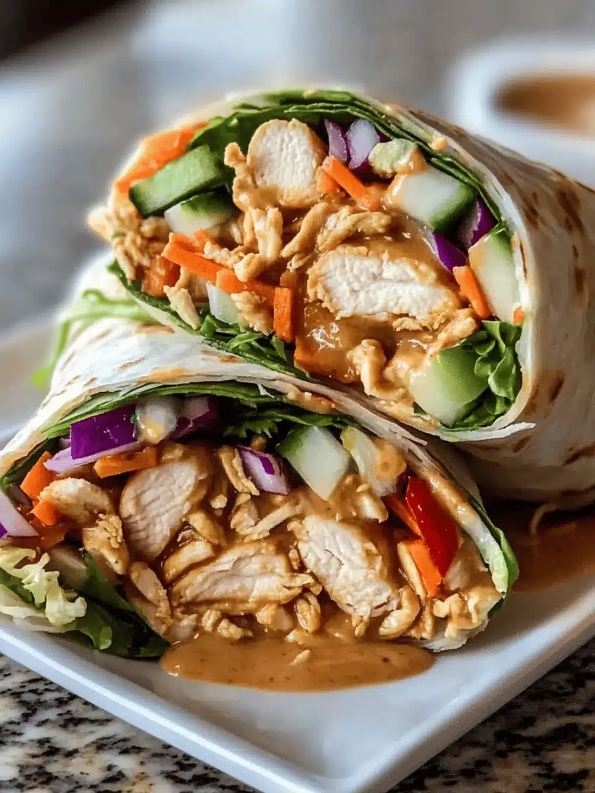 Quick Thai Peanut Chicken Wraps That Will Wow Your Tastebuds 5 Thai Peanut Chicken Wraps