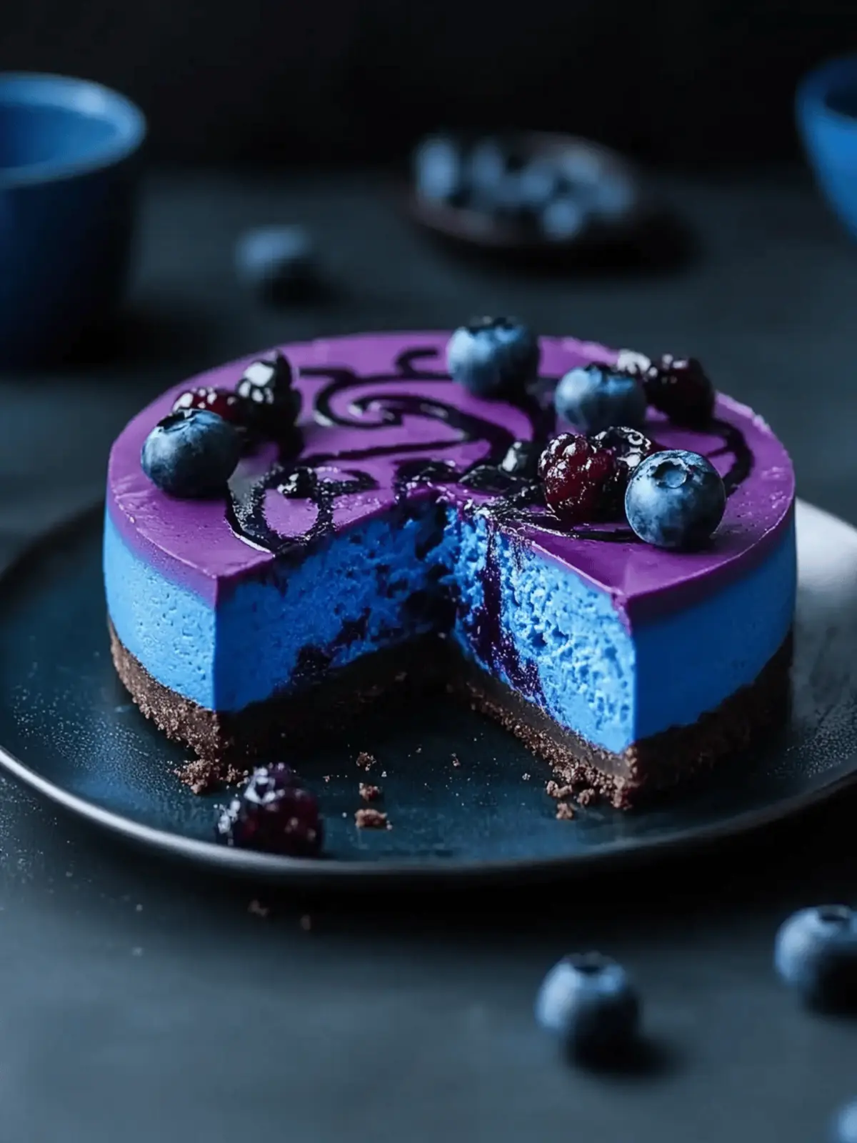Ravenclaw Midnight Blueberry Cheesecake for Magical Moments 3 Ravenclaw Midnight Blueberry Cheesecake