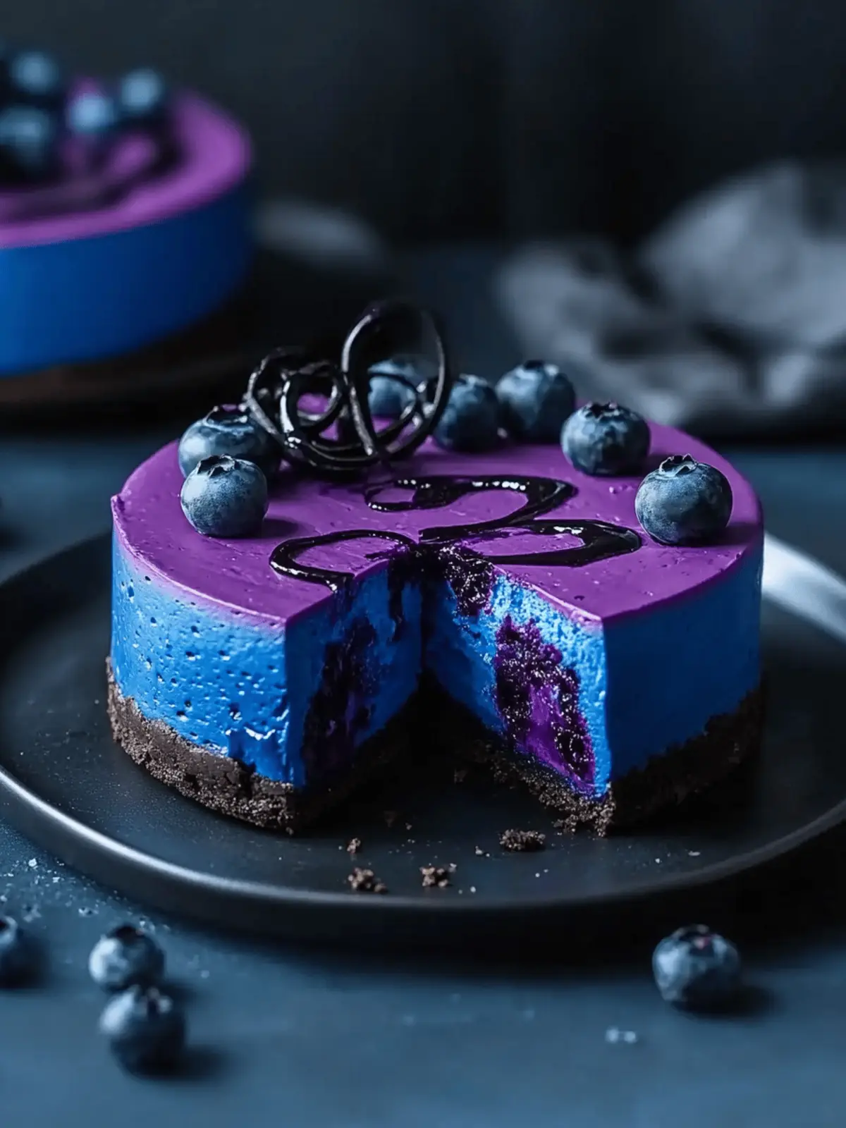 Ravenclaw Midnight Blueberry Cheesecake for Magical Moments 4 Ravenclaw Midnight Blueberry Cheesecake