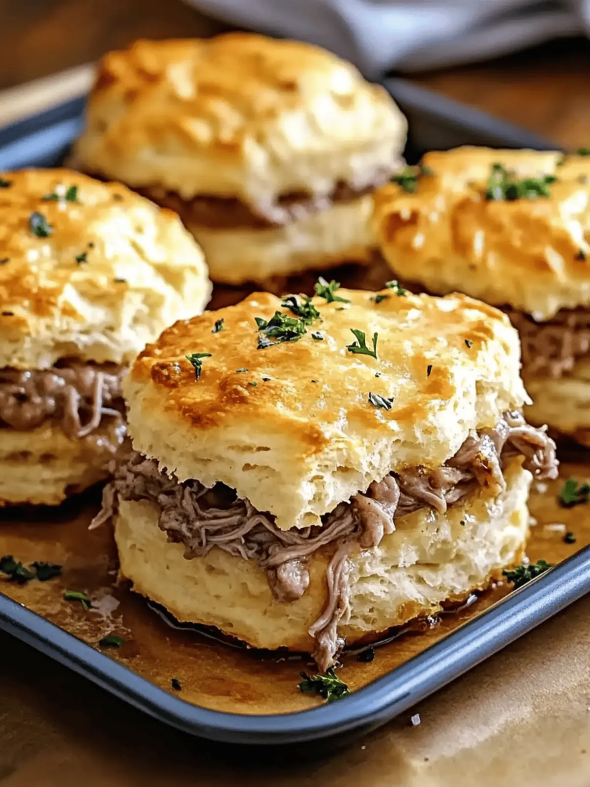 Baked French Dip Biscuits: Comfort Food Made Easy at Home 4 Baked French Dip Biscuits