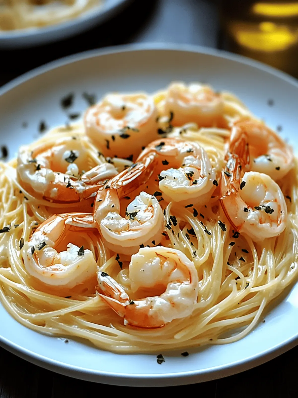 Creamy Angel Hair Pasta with Shrimp: Quick Gourmet Delight 3 Creamy Angel Hair Pasta with Shrimp