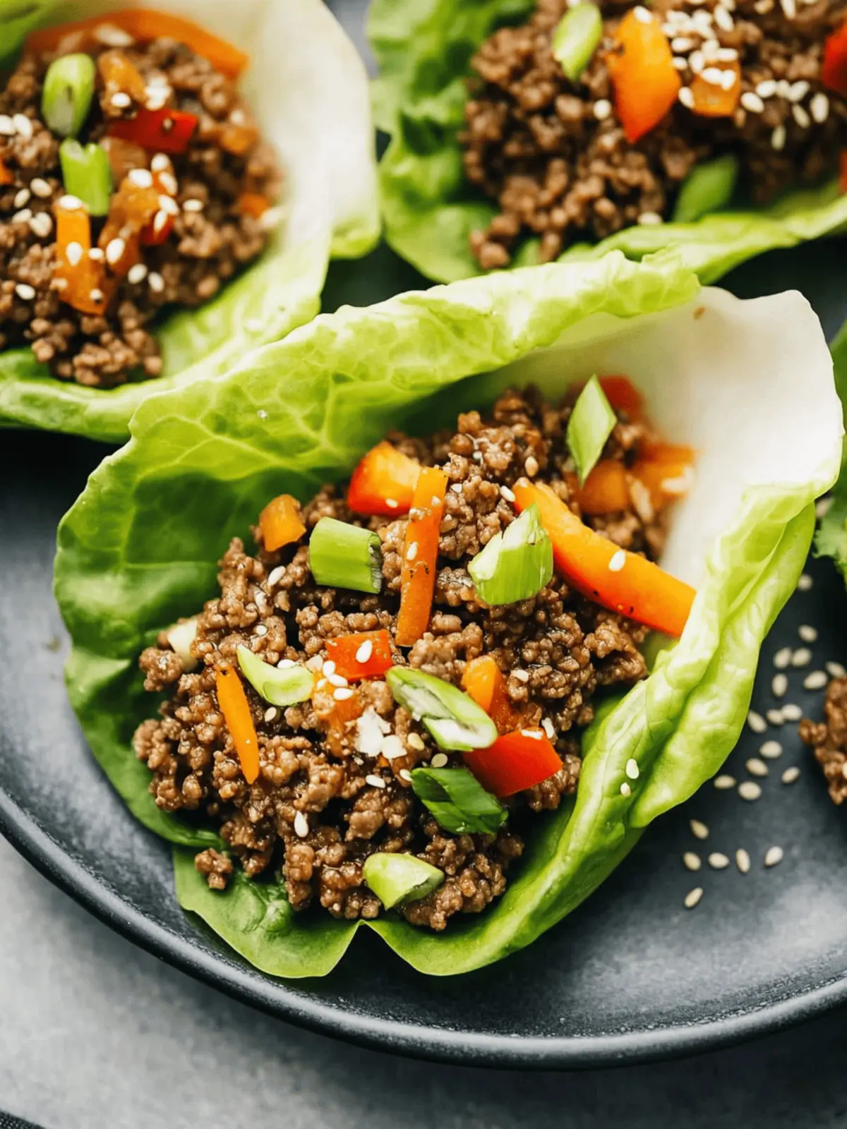 Savory Asian-Style Ground Beef Lettuce Wraps You’ll Love 2 Asian-Style Ground Beef Lettuce Wraps