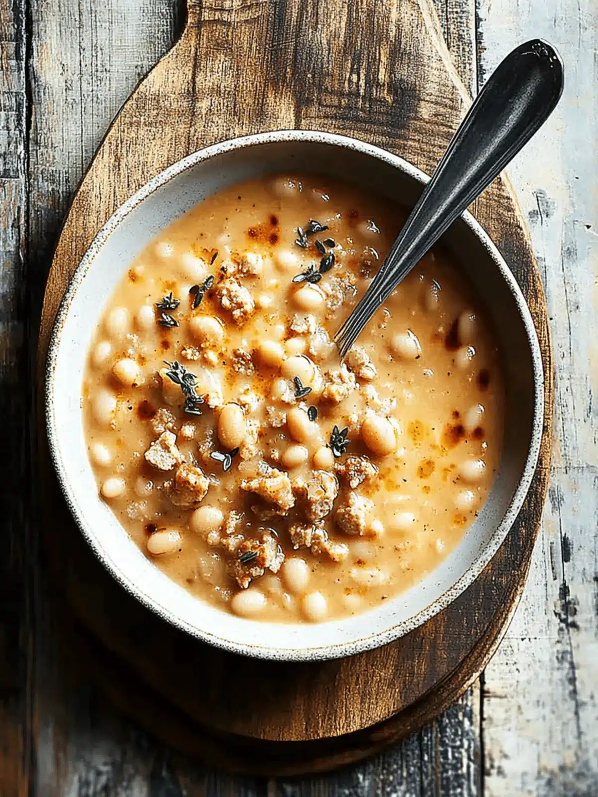 Hearty Creamy Bean Soup with Sausage in Just 30 Minutes 3 Creamy Bean Soup with Sausage