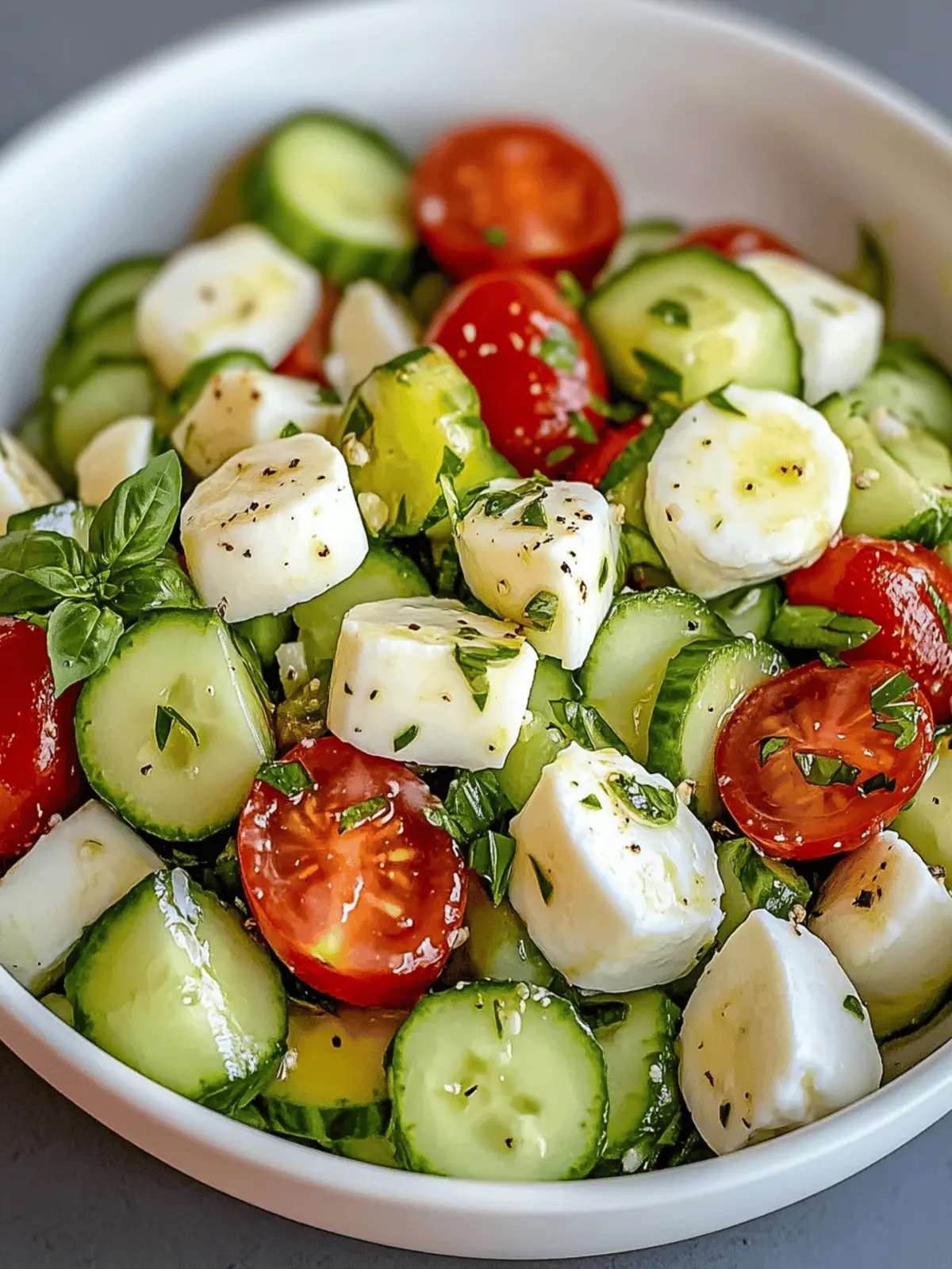 Zesty Cucumber Mozzarella Salad Perfect for Summer Feasts 3 Cucumber Mozzarella Salad