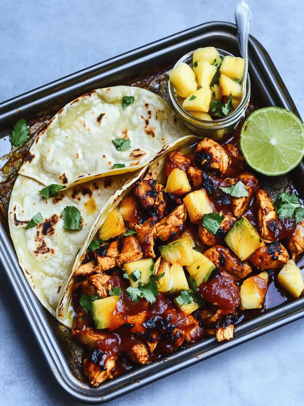 One Pan Chicken and Pineapple Tacos for Busy Weeknights 4 One Pan Chicken and Pineapple Tacos