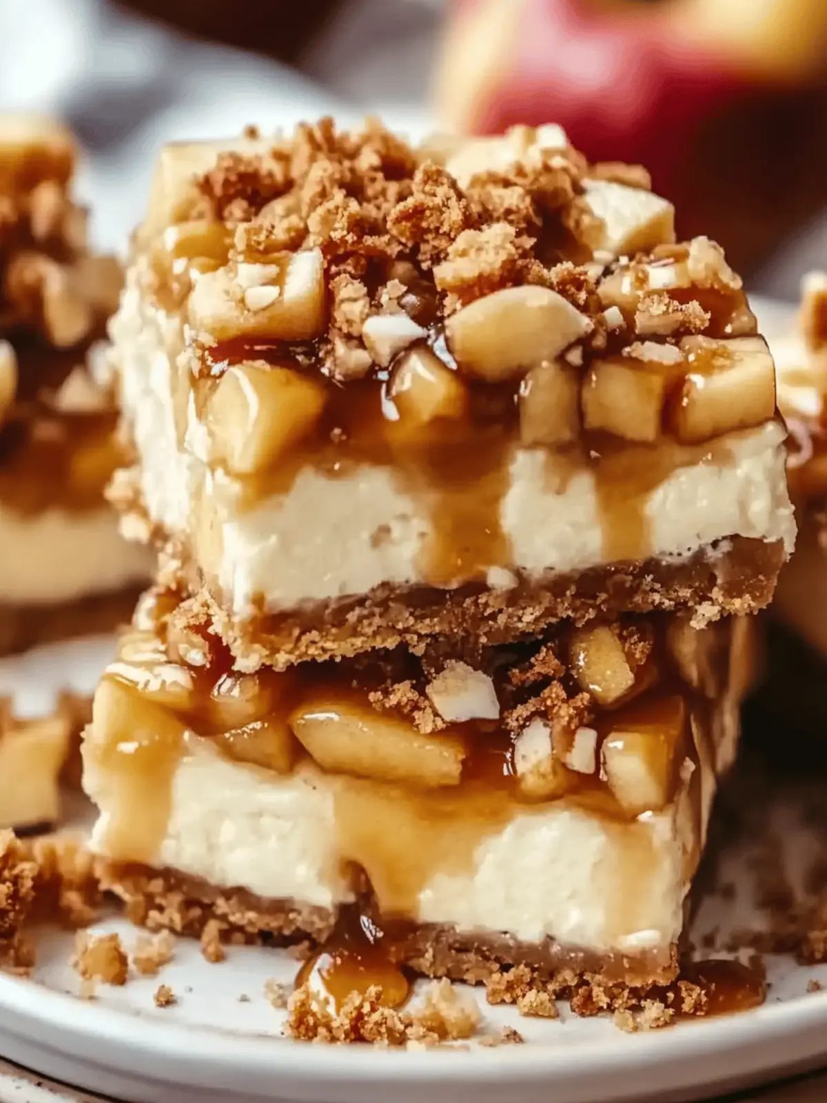 Caramel Apple Cheesecake Bars You Can't Resist Making 2 Caramel Apple Cheesecake Bars