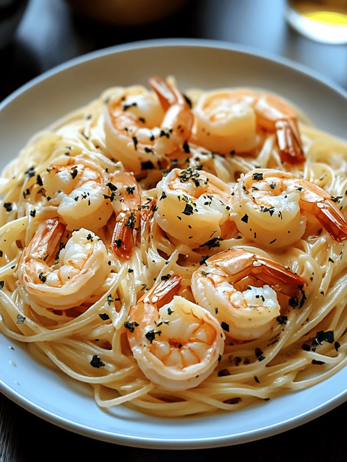 Creamy Angel Hair Pasta with Shrimp: Quick Gourmet Delight 5 Creamy Angel Hair Pasta with Shrimp