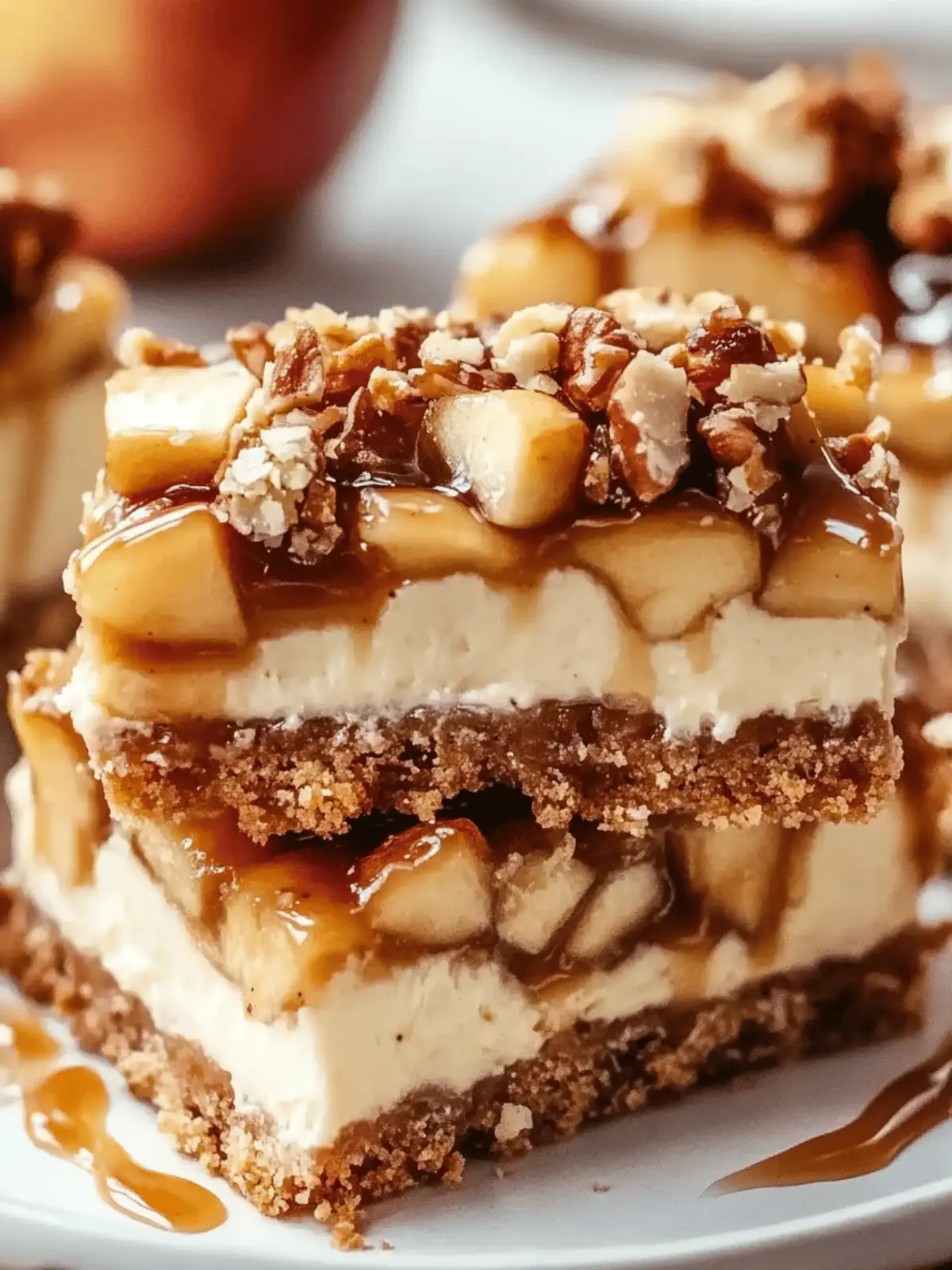 Caramel Apple Cheesecake Bars You Can't Resist Making 4 Caramel Apple Cheesecake Bars