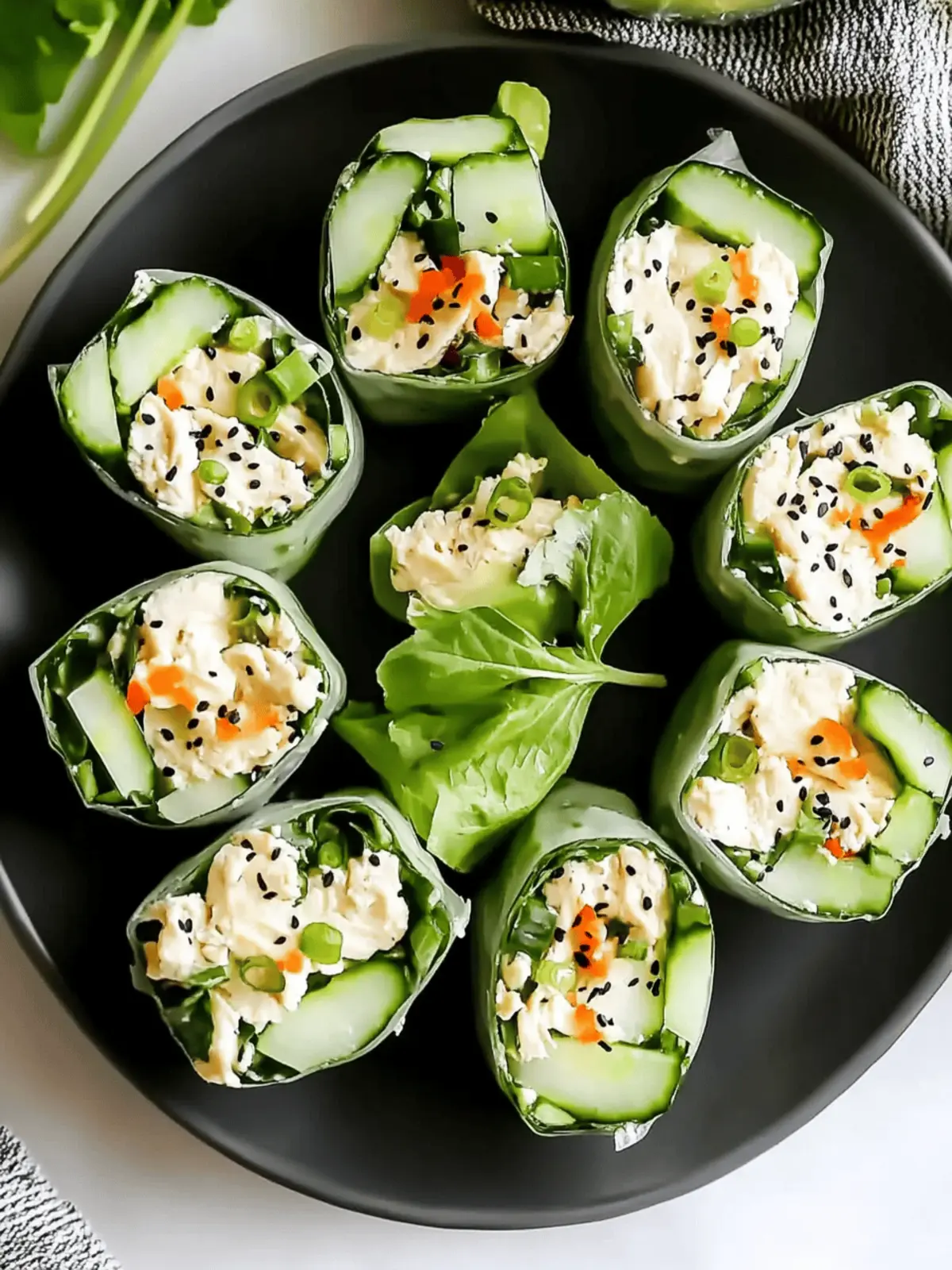 Zesty Chicken Salad Cucumber Roll-Ups for a Fresh Twist 3 Chicken Salad Cucumber Roll Ups